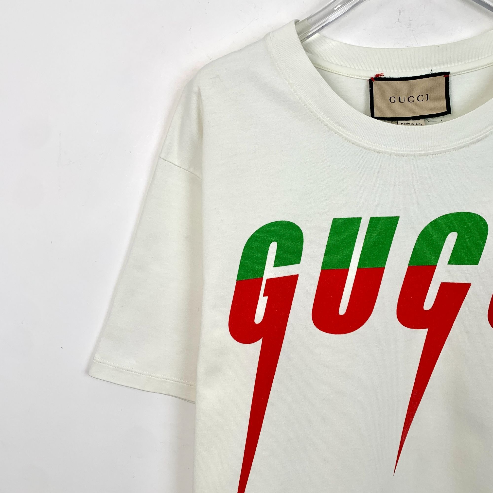 Gucci Gucci White Logo Printed Round Neck Short-Sleeved T-Shirt XS Size XS / US 0-2 / IT 36-38 - 5 Thumbnail