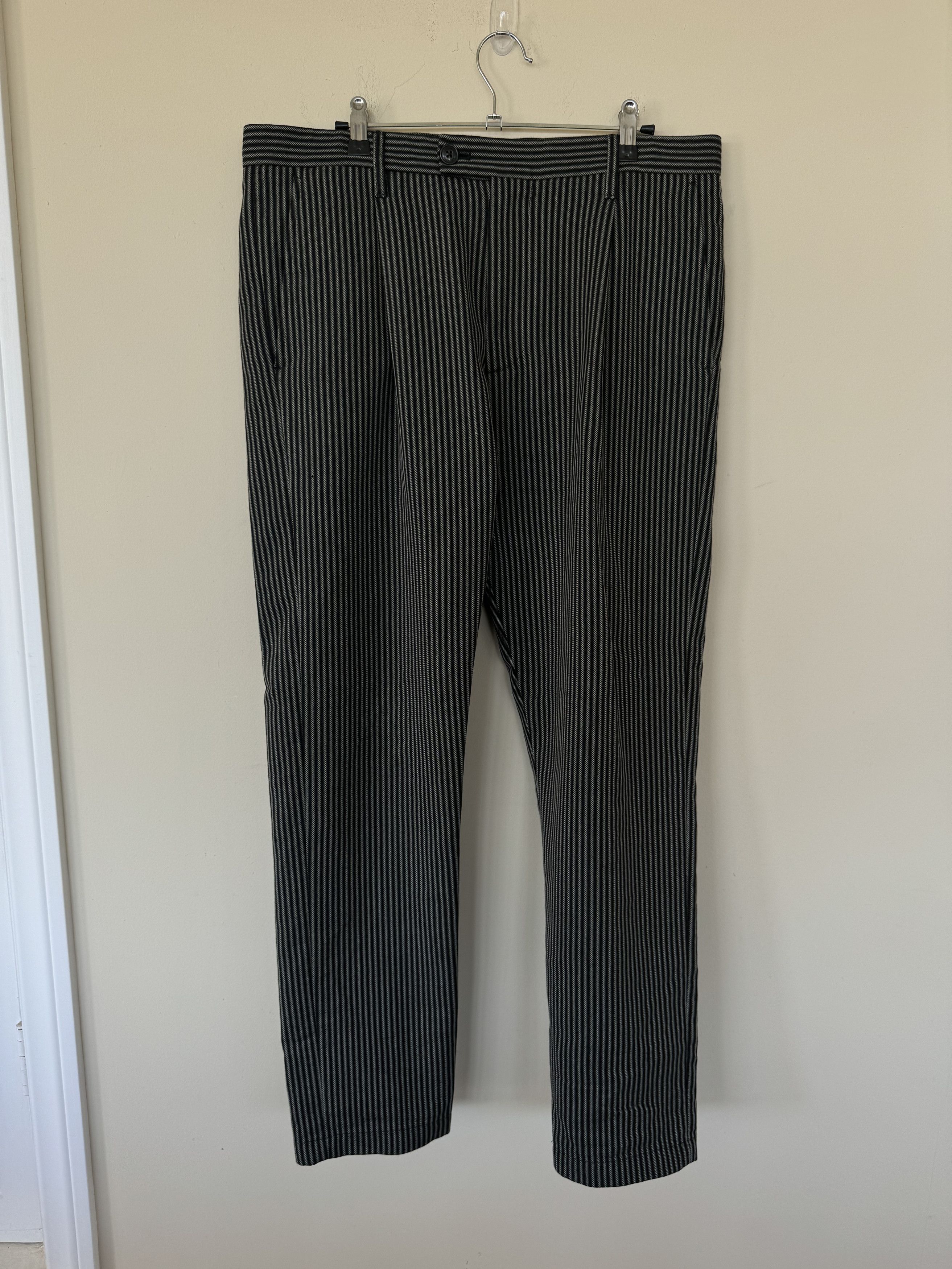 image of Closed Pinstripe Trousers, Men's (Size 33)