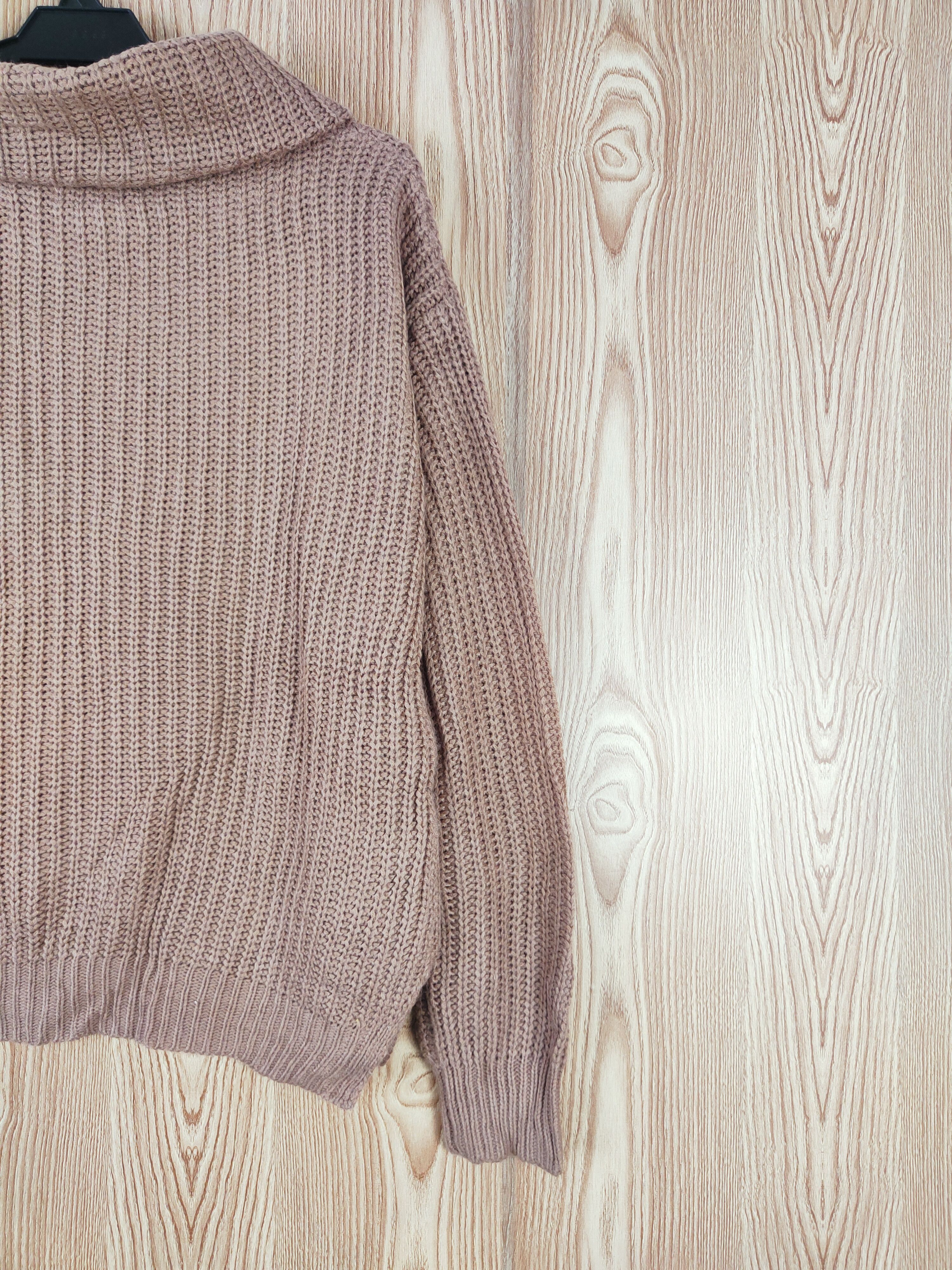 Japanese Brand One Way Brown Knitwear Sweatshirts #W298 Size US L / EU 52-54 / 3 - 9 Thumbnail