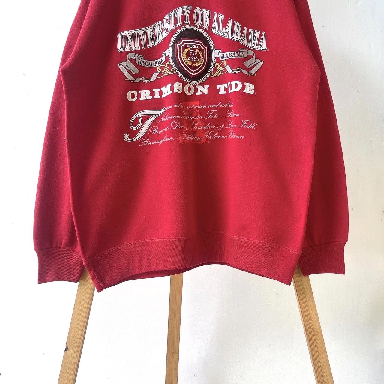 Nutmeg × Vintage Vintage 90s Alabama Crimson Tide NCAA sweatshirt/ XL Size US XL / EU 56 / 4 - 4 Thumbnail