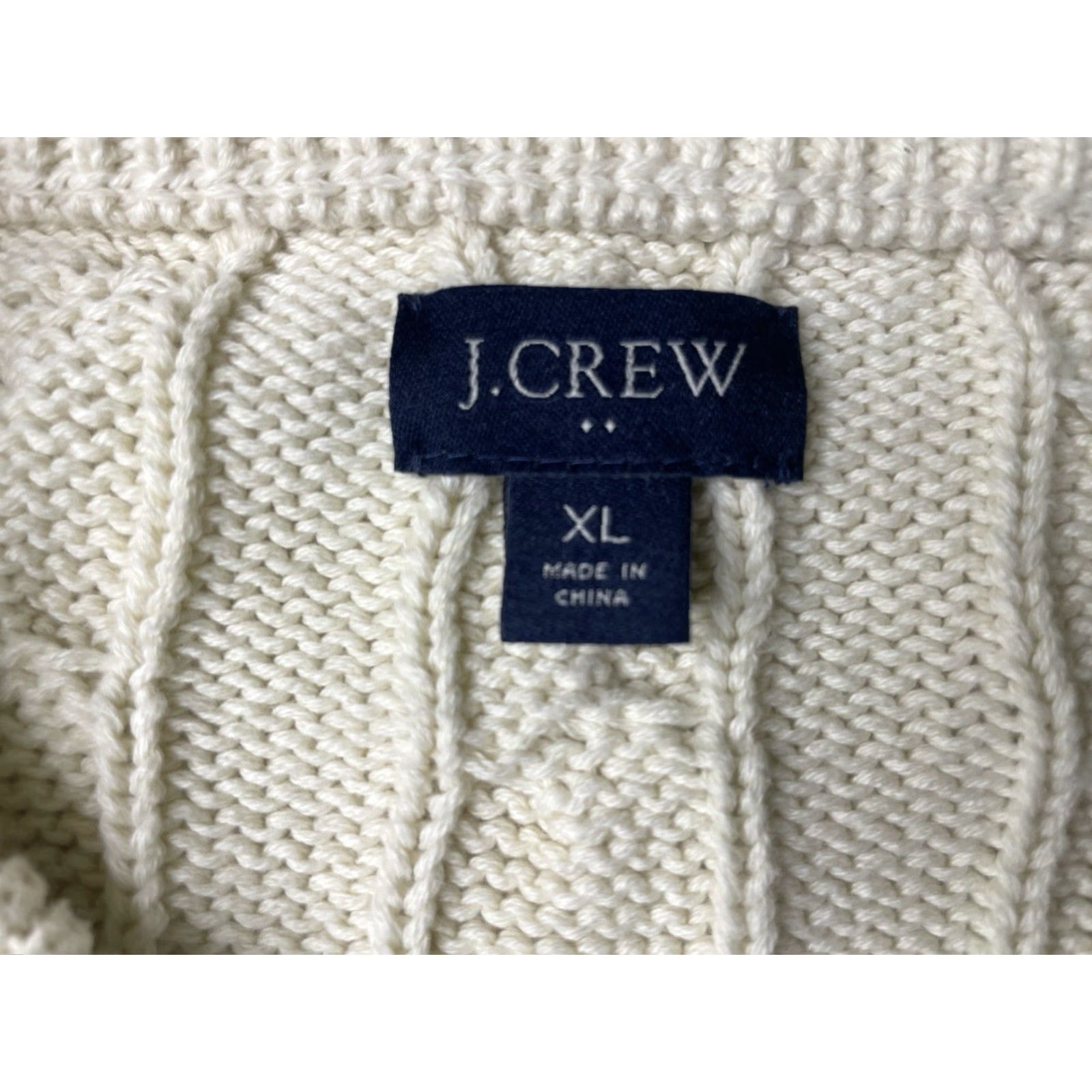 J.Crew VINTAGE J.CREW Cotton Cable Knit Crewneck Sweater Ivory Men’s XL BB696 Fisherman Shirt Pullover Long Sleeve Knit Style Classic Solid Pattern Size US XL / EU 56 / 4 - 3 Thumbnail