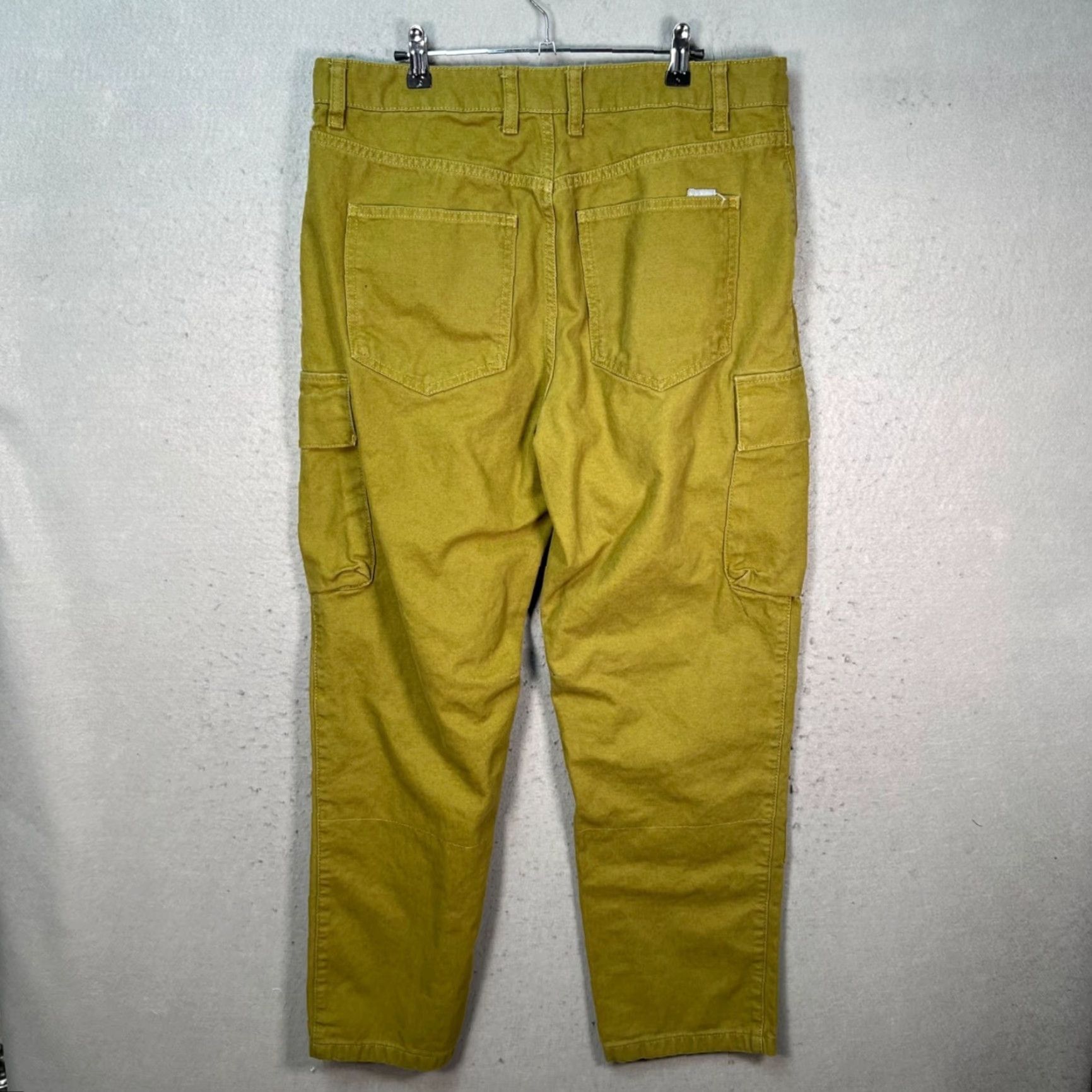 Zara Zara Mens Cargo Pants Olive Green Canvas Tapered Leg 34 Workwear Casual Pants Boys/Girls Mens Size US 34 / EU 50 - 2 Thumbnail