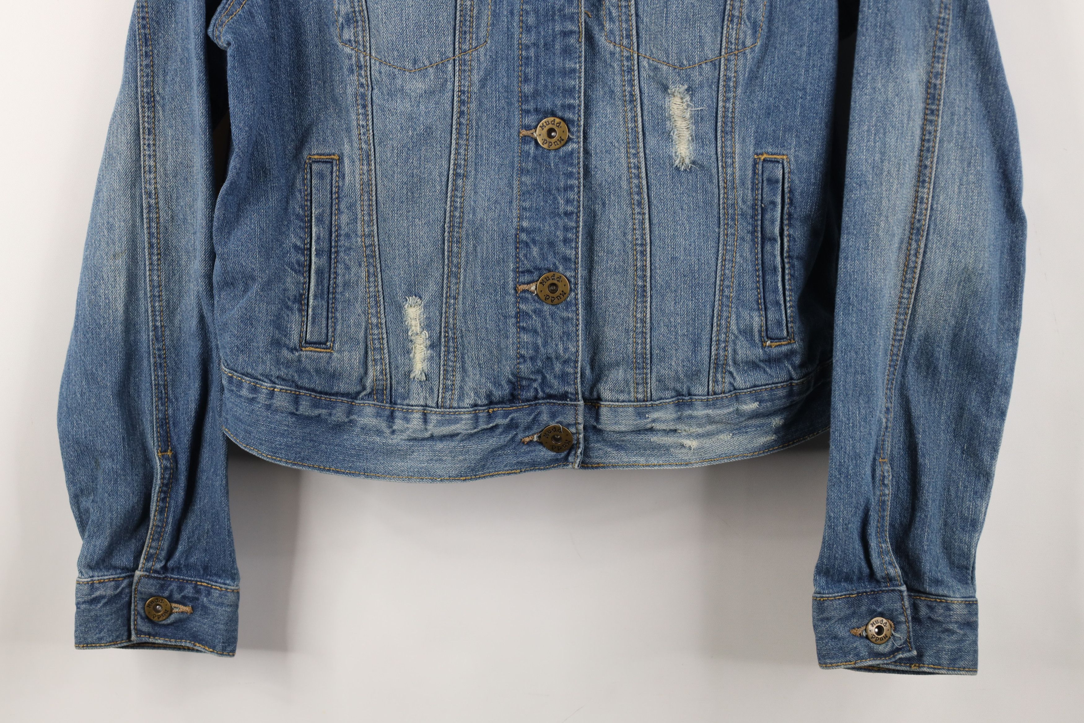 Vintage Vintage 90s Y2K MUDD Babydoll Denim Jean Trucker Jacket Blue Size L / US 10 / IT 46 - 3 Thumbnail