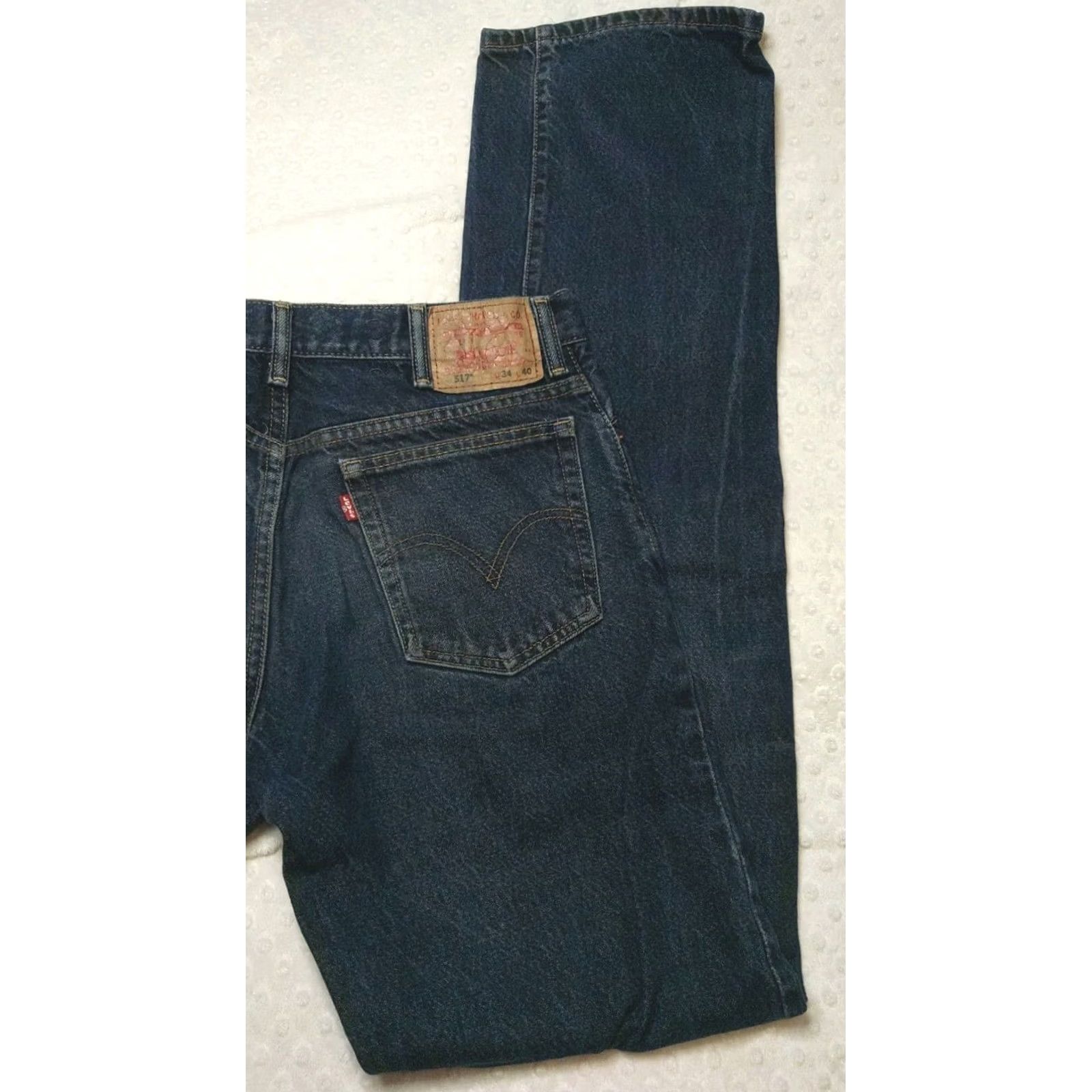 Levi's VINTAGE Levi's 517 Jeans Mens 34x40 Bootcut Denim Blue 5-Pocket Pockets 517 Western Y2K USA 90s Cowboys Mens Size US 34 / EU 50 - 4 Thumbnail