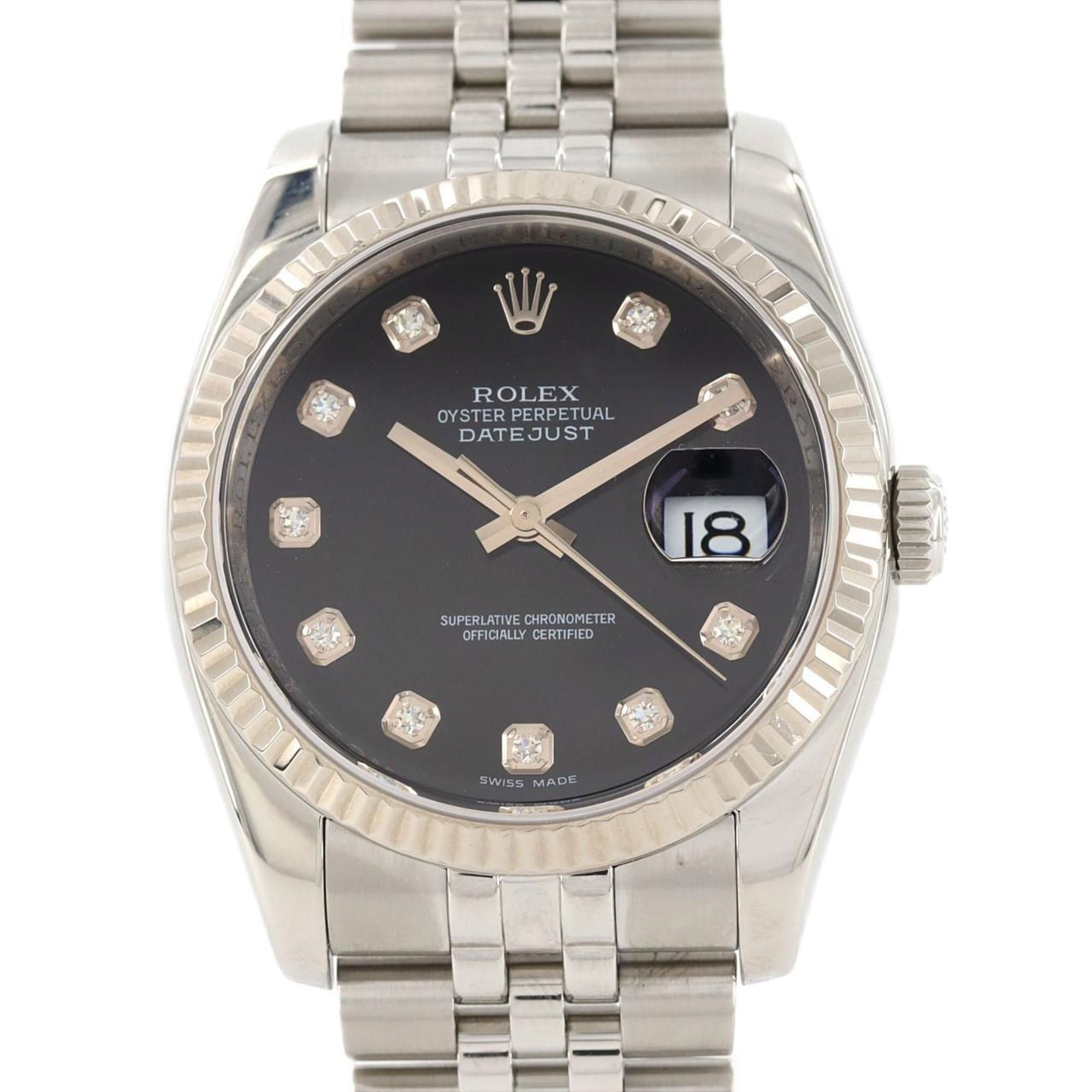 Rolex Datejust 116234G Ssxwg Automatic Watch V Series in Black, Women's