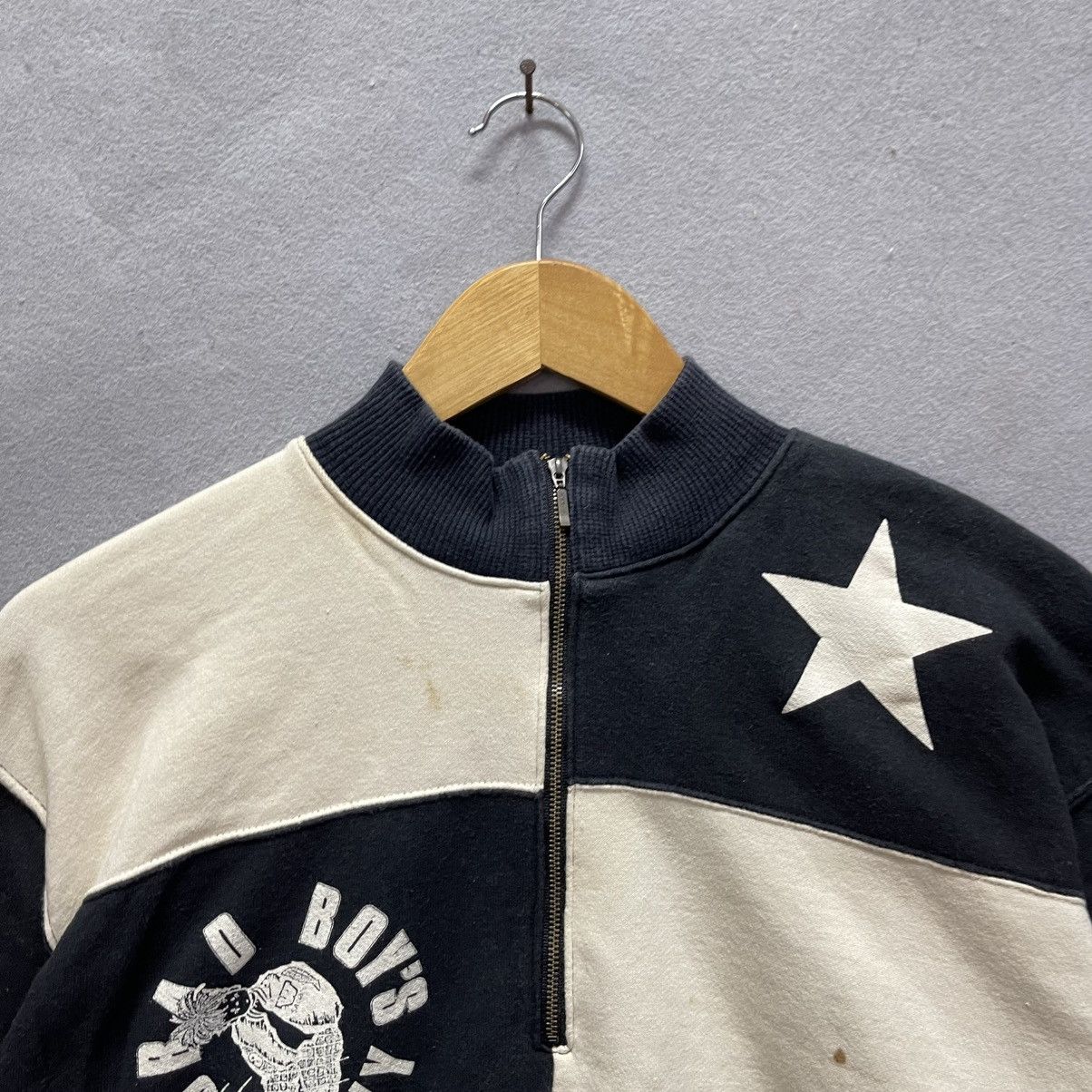 Japanese Brand Bad Boy’s Company Patchwork Half-Zip Sweatshirt Size US M / EU 48-50 / 2 - 4 Thumbnail