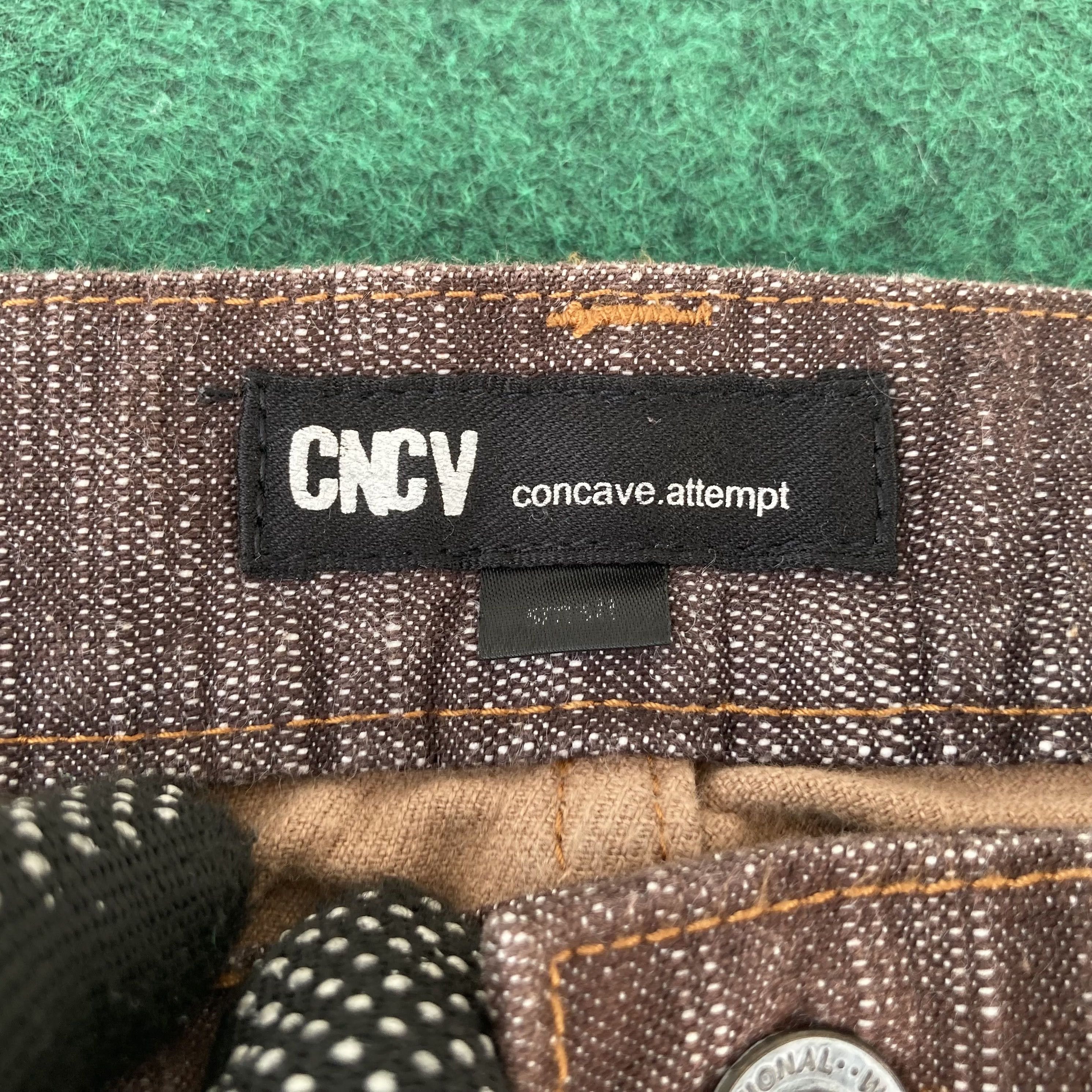 Japanese Brand Vtg Cav Concave Attempt Empt Japan Denim Trouser Jeans Size US 33 - 5 Thumbnail