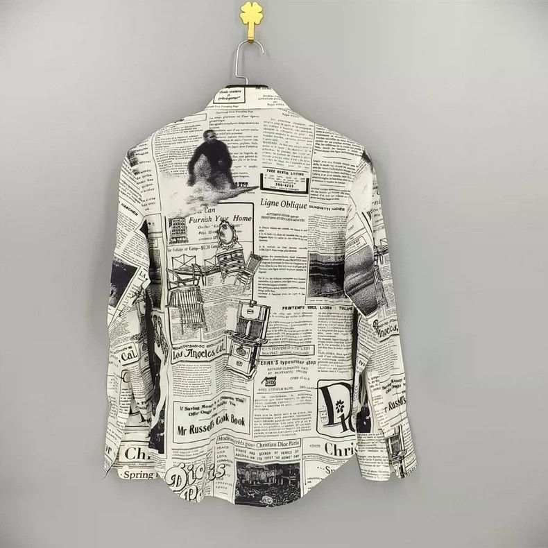 Dior Dior x ERL newspaper print shirt Size US S / EU 44-46 / 1 - 2 Thumbnail