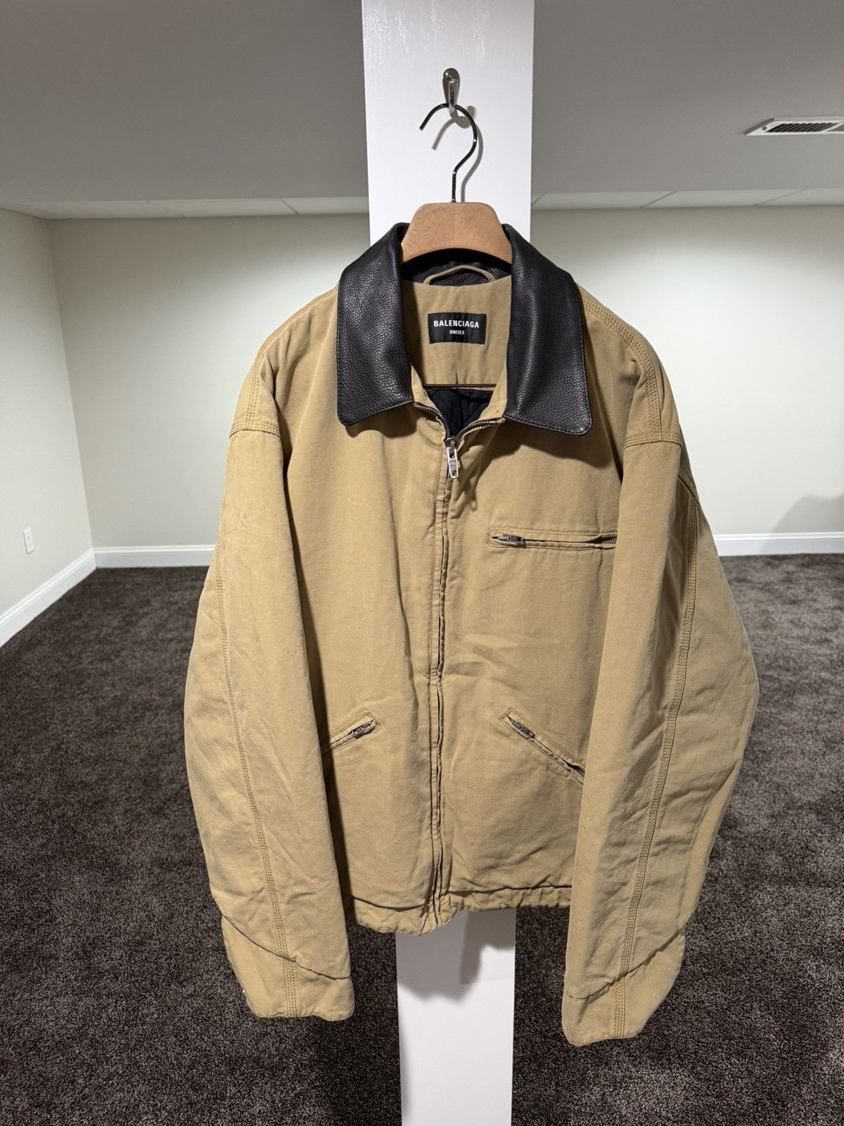 Balenciaga Balenciaga FW21 Demna Canvas Oversized Worker Jacket Size US S / EU 44-46 / 1 - 3 Thumbnail