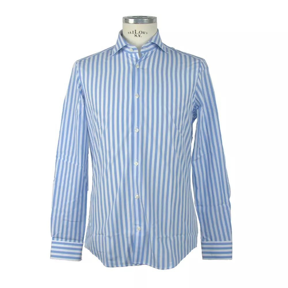 Designer Made in Italy Light Blue Cotton Shirt Grailed