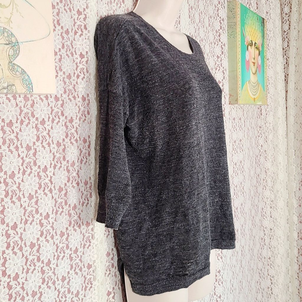 J.Crew J Crew grey oversized high low knit sweater size medium Size M / US 6-8 / IT 42-44 - 2 Thumbnail