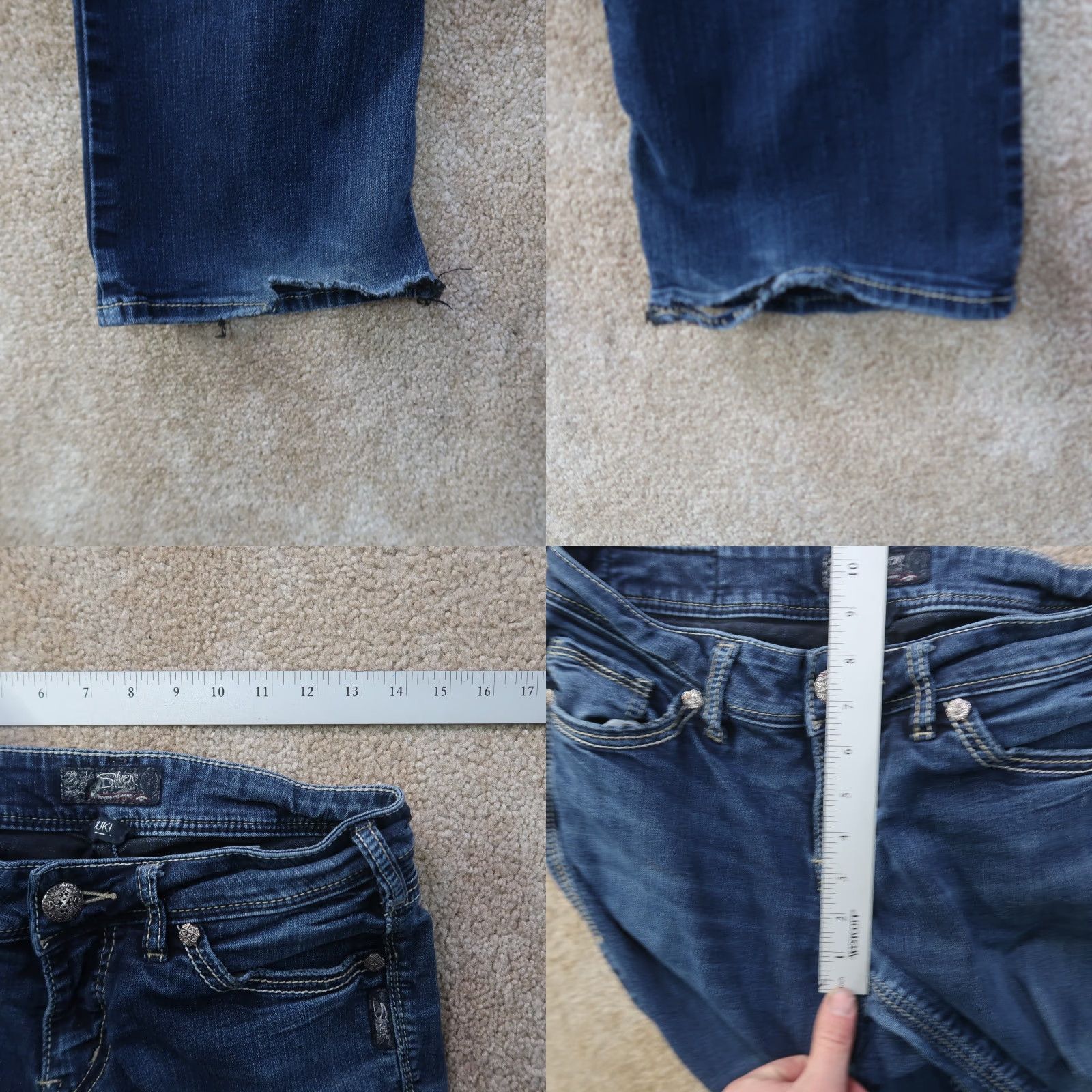 Silver Jeans Co. Silver Suki Mid Bootcut Jeans Women's 28x31 Blue Denim Pants Stretch Size 28" / US 6 / IT 42 - 8 Thumbnail
