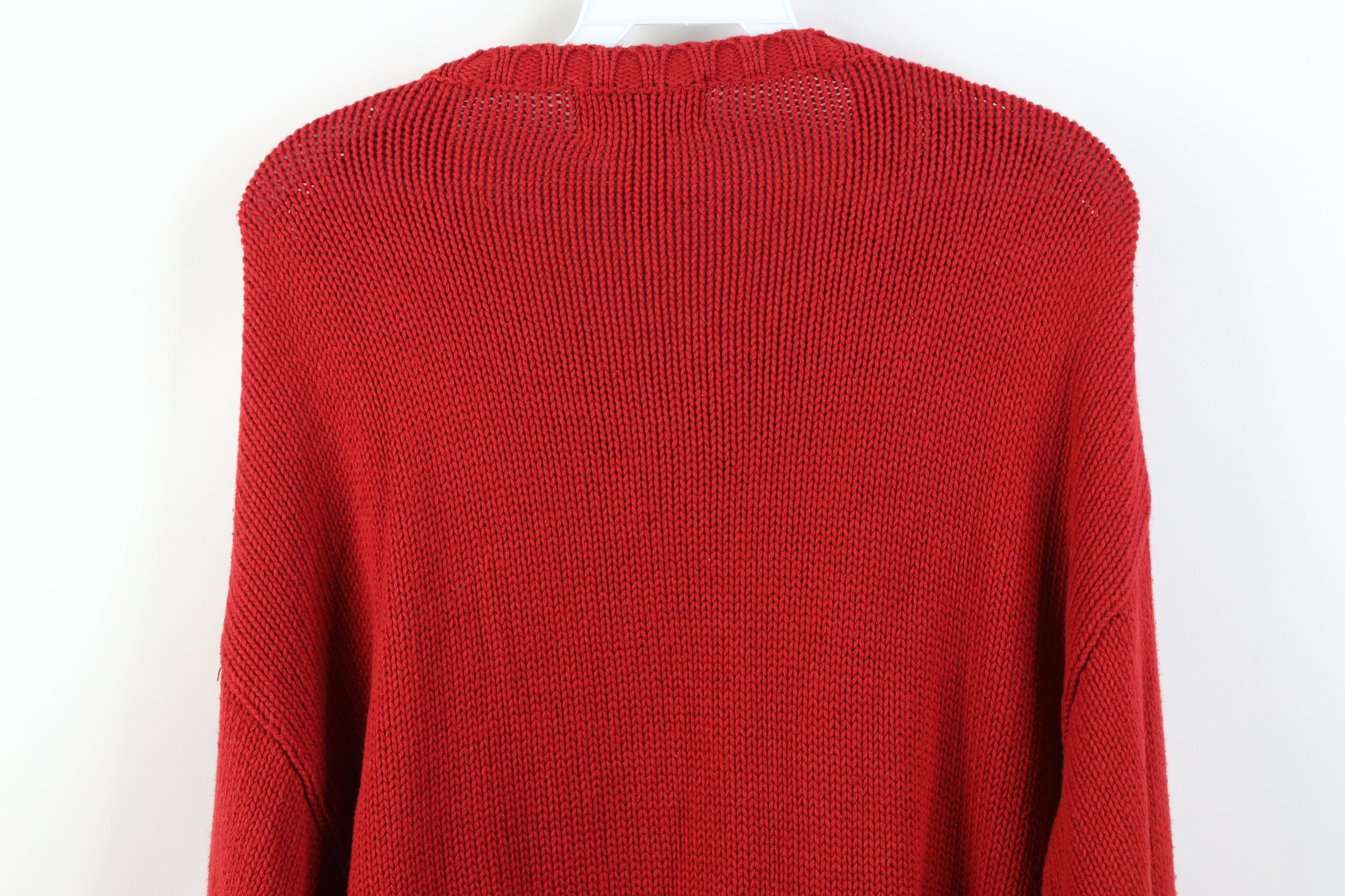Eddie Bauer Vintage 90s Eddie Bauer Cotton Knit Crewneck Sweater Red Size US L / EU 52-54 / 3 - 9 Thumbnail