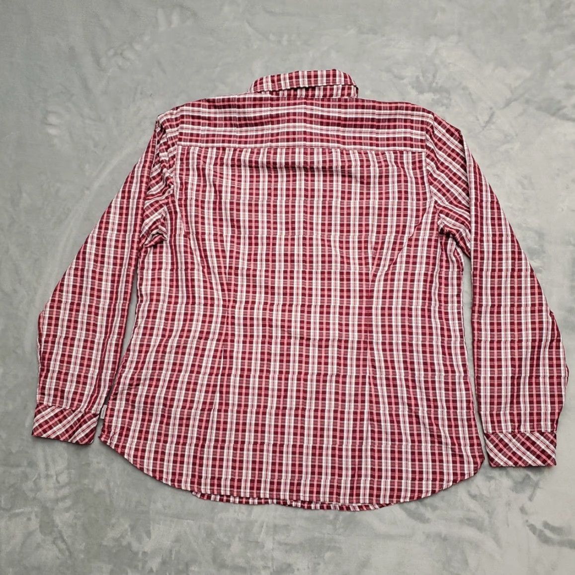 Eddie Bauer VINTAGE Eddie Bauer Shirt Womens XL Maroon Plaid Long Sleeve Performance Stretch Outdoor Size XL / US 12-14 / IT 48-50 - 4 Thumbnail
