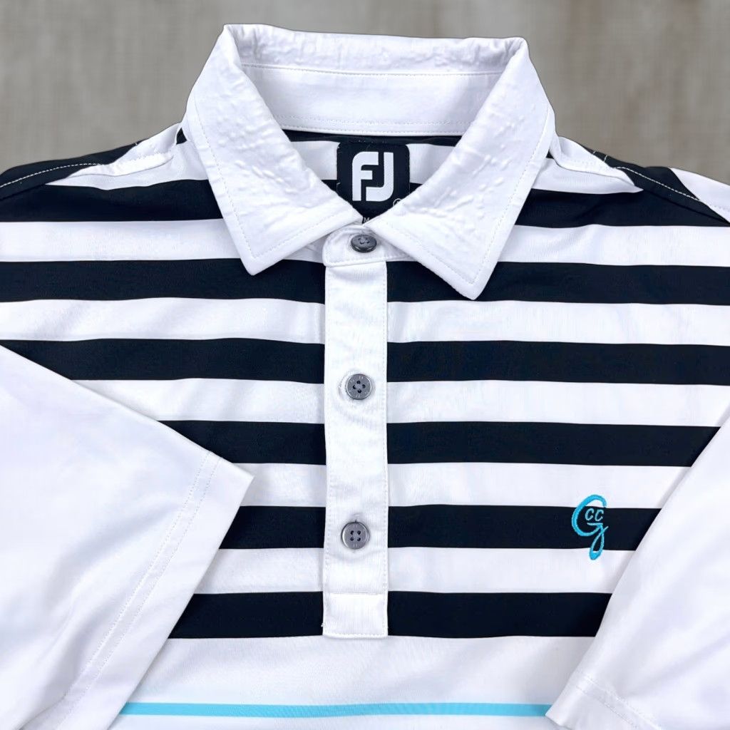 Footjoy FootJoy Polo Shirt Men White Large Regular Short Sleeve Button Logo Polo Shirt Mens White FootJoy Size US L / EU 52-54 / 3 - 1 Thumbnail