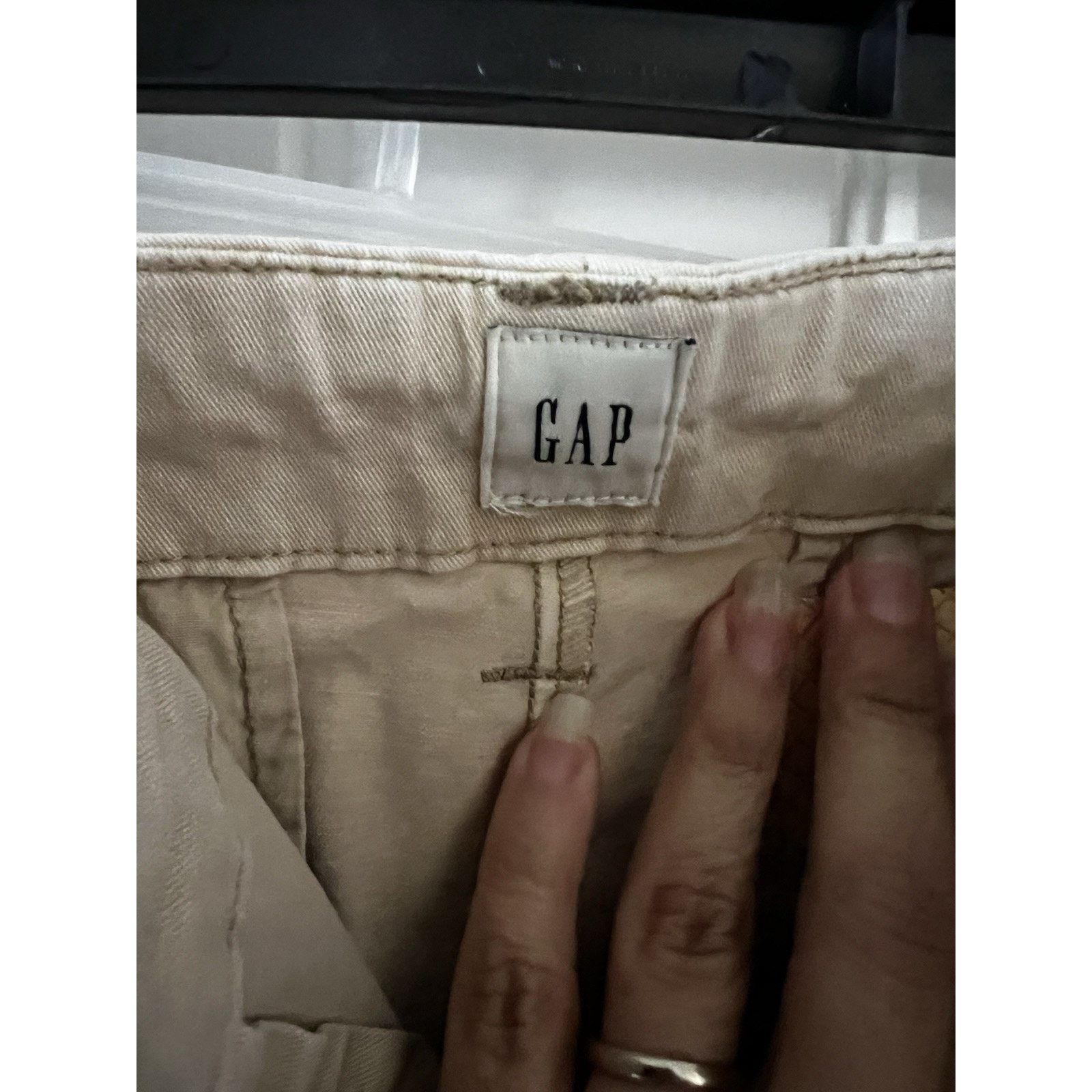 Gap High Rise Khaki Pants Button Closure Slacks Chinos 4 Pockets Size 27" / US 4 / IT 40 - 6 Thumbnail