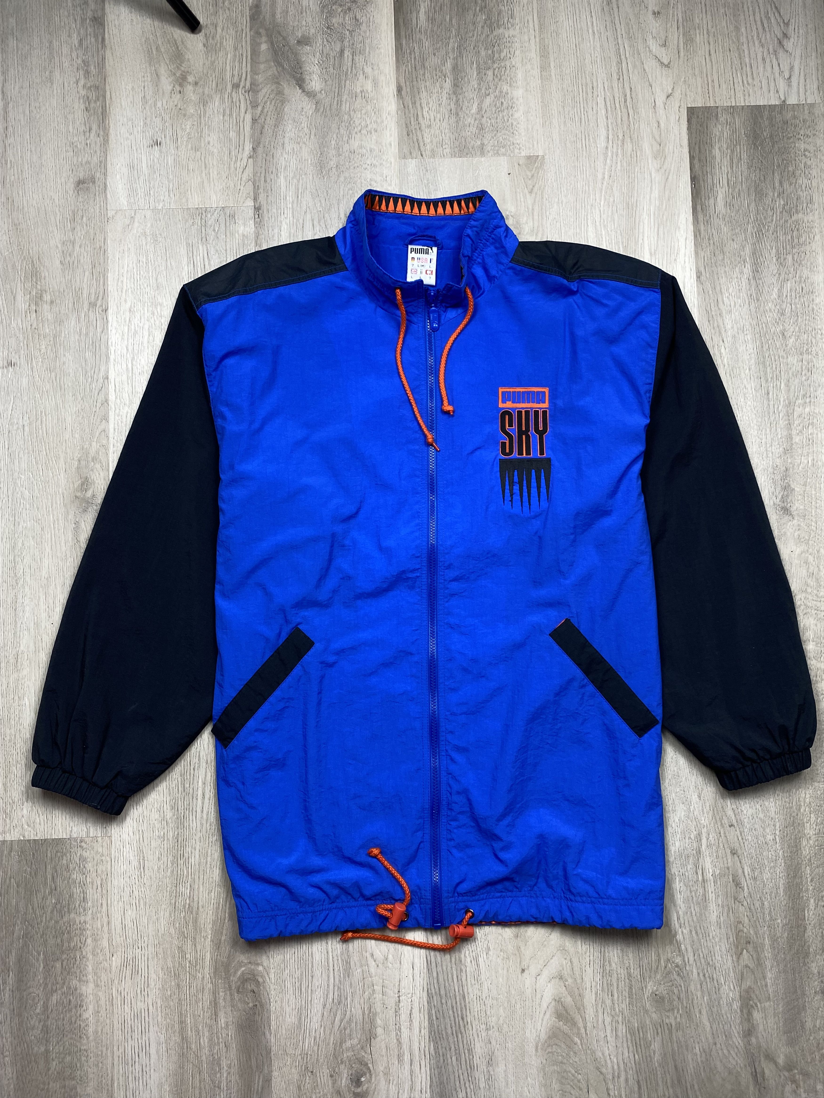 Puma Puma SKY Vintage Mens Nylon Track Suit Jacket + Pants Drill Size US 34 / EU 50 - 2 Thumbnail