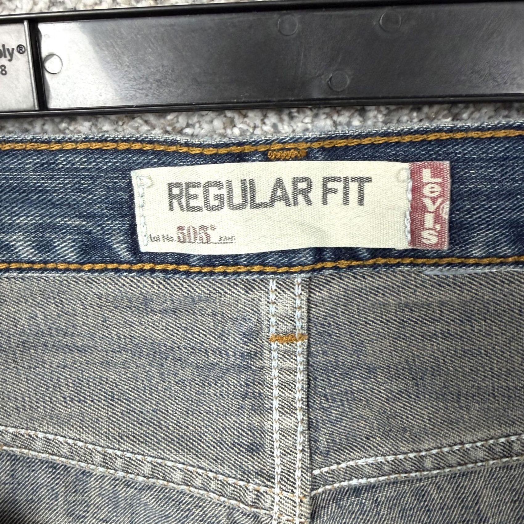 Levi's Levi's 505 Jeans Mens 34x29 Blue Regular Fit Straight Denim Mid Wash Classic Size US 34 / EU 50 - 7 Thumbnail