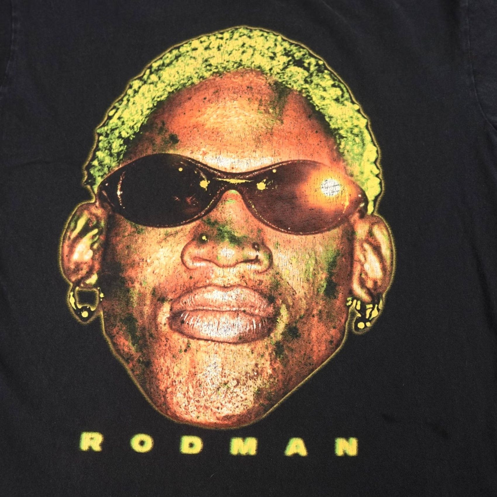 Vintage Rodman Mens Medium T-Shirt Black Graphic Dennis Rodman NBA Tee Crew Neck Short Sleeve Vintage? No, Rodman Apparel Size US M / EU 48-50 / 2 - 4 Thumbnail