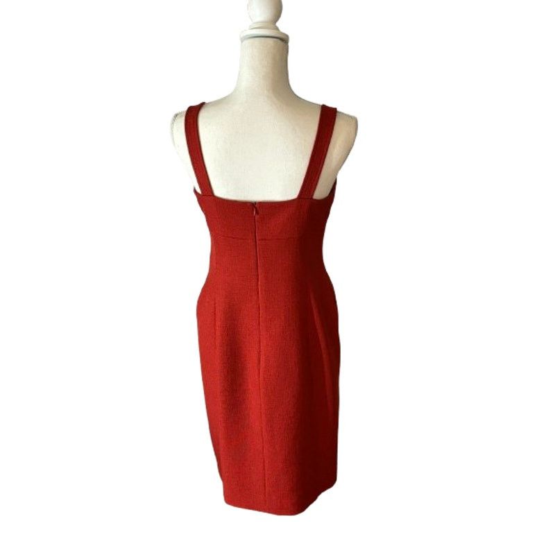 Meister David Meister Red Sleeveless Dress Size 6 Knee Length Size M / US 6-8 / IT 42-44 - 2 Thumbnail
