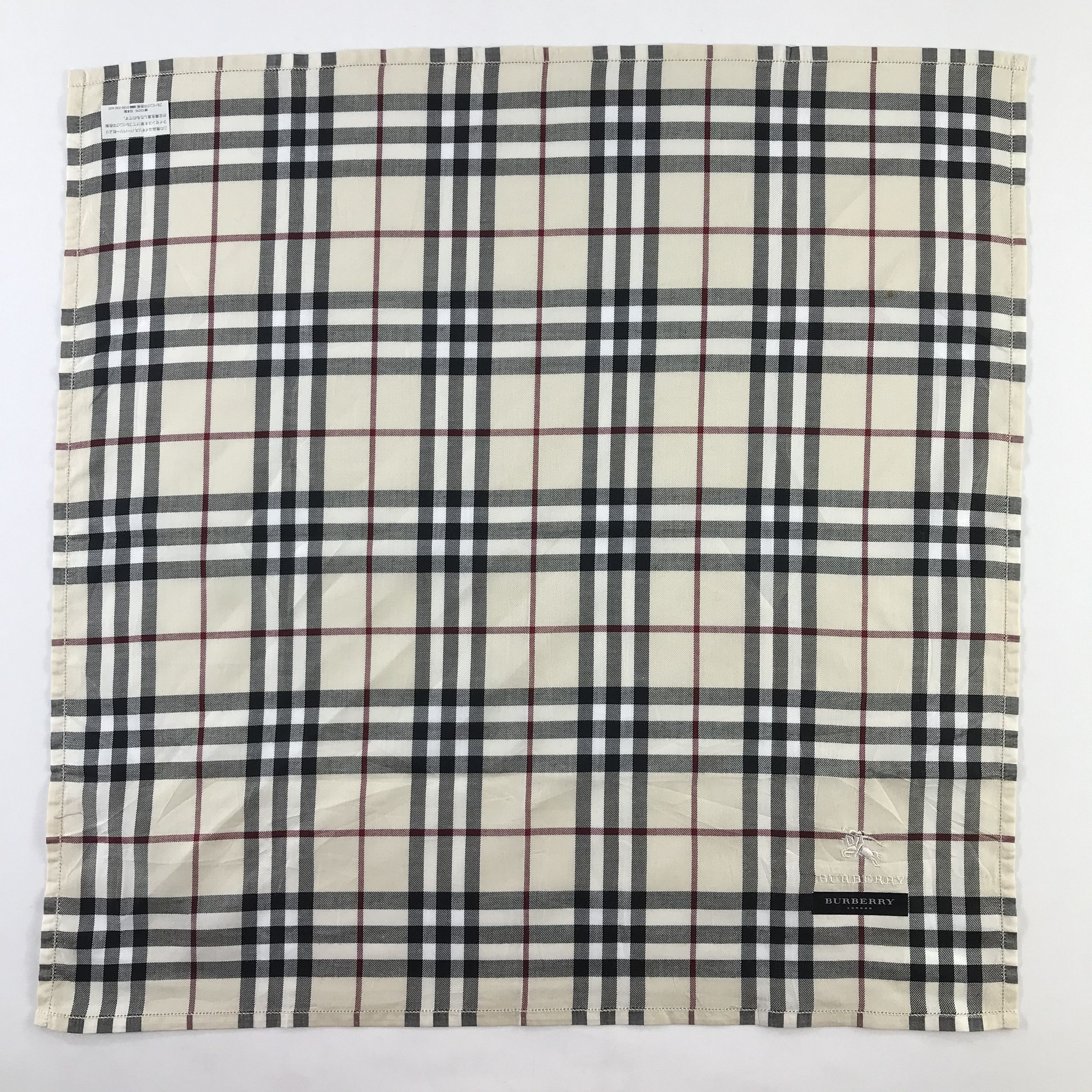 Burberry × Vintage Burberry Bandana / Handkerchief / Neckerchief - S884 Size ONE SIZE - 1 Thumbnail