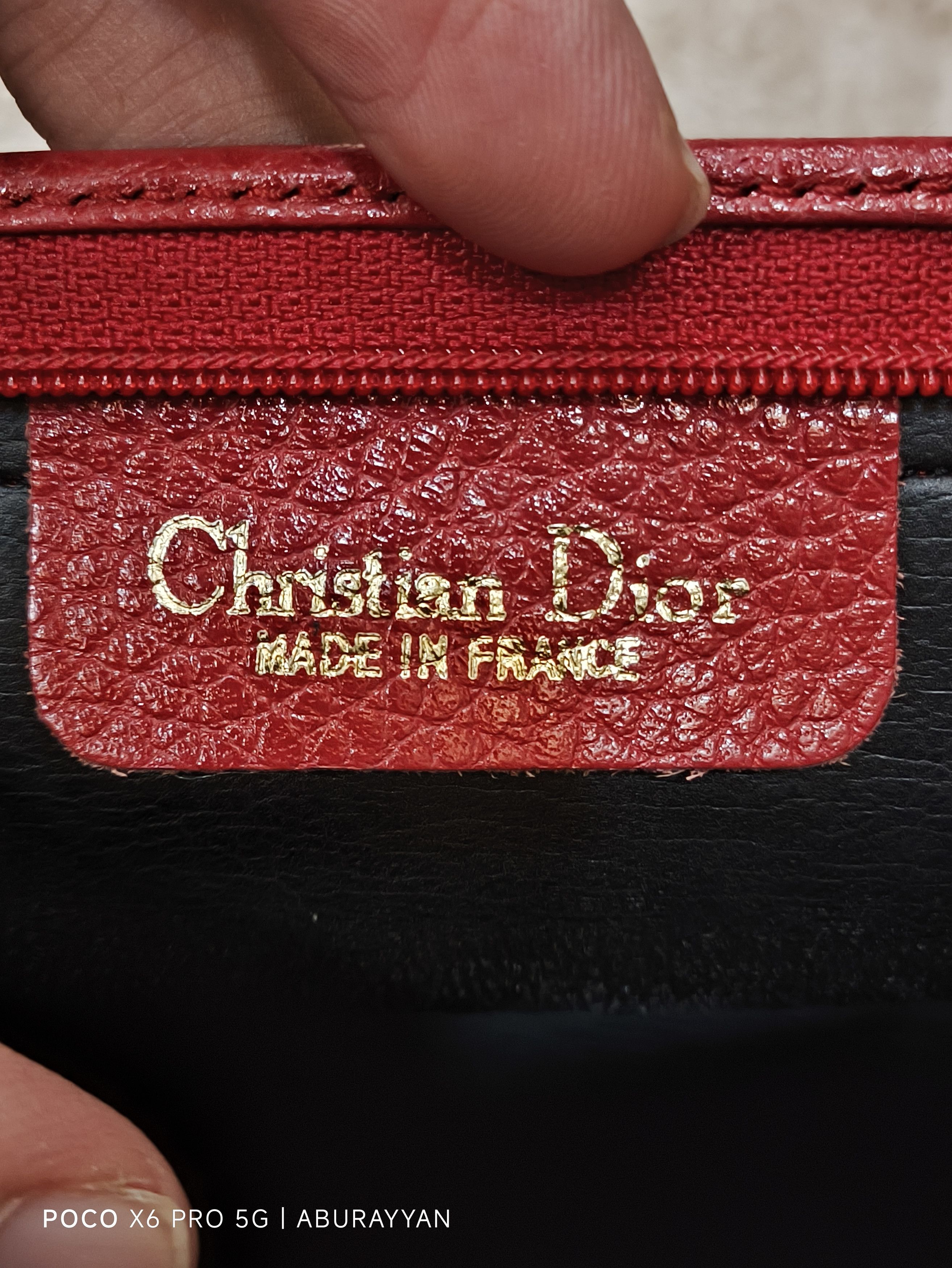 Dior Christian Dior Vintage Red Leather Clutch Toiletries Bag Size ONE SIZE - 9 Thumbnail