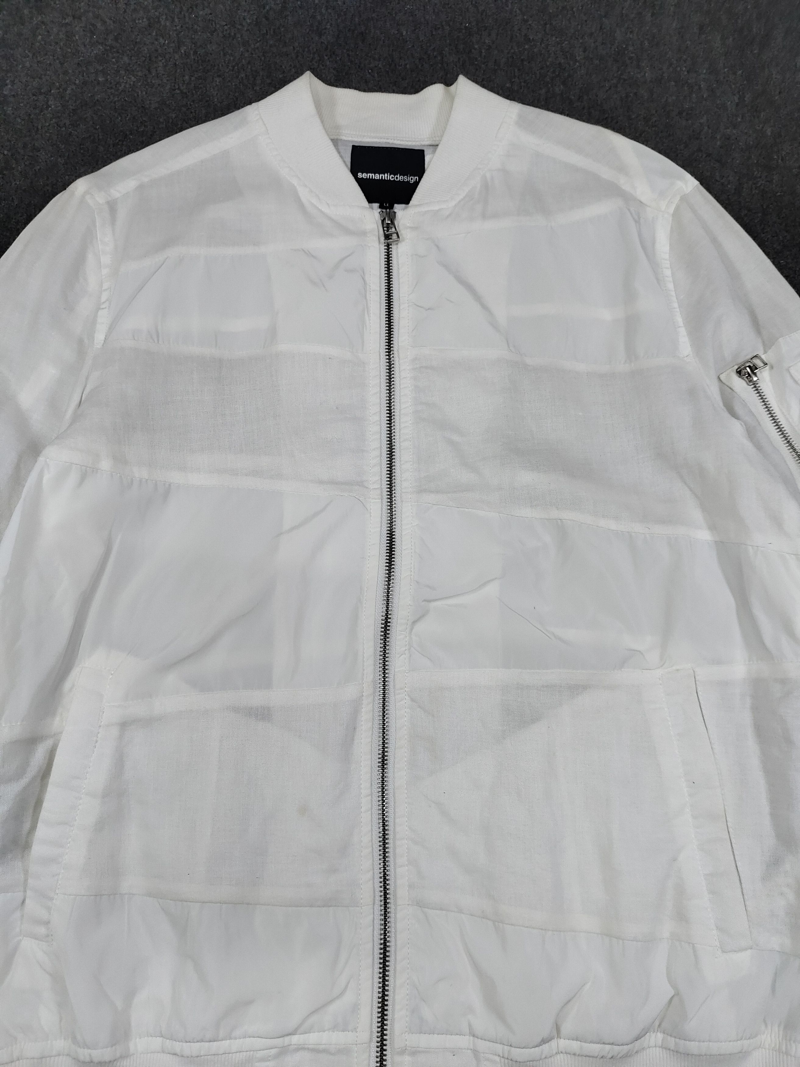 semanticdesign Semanticdesign🇯🇵Lightweigh Linen Blend Panel Bomber Jacket Size US L / EU 52-54 / 3 - 2 Thumbnail