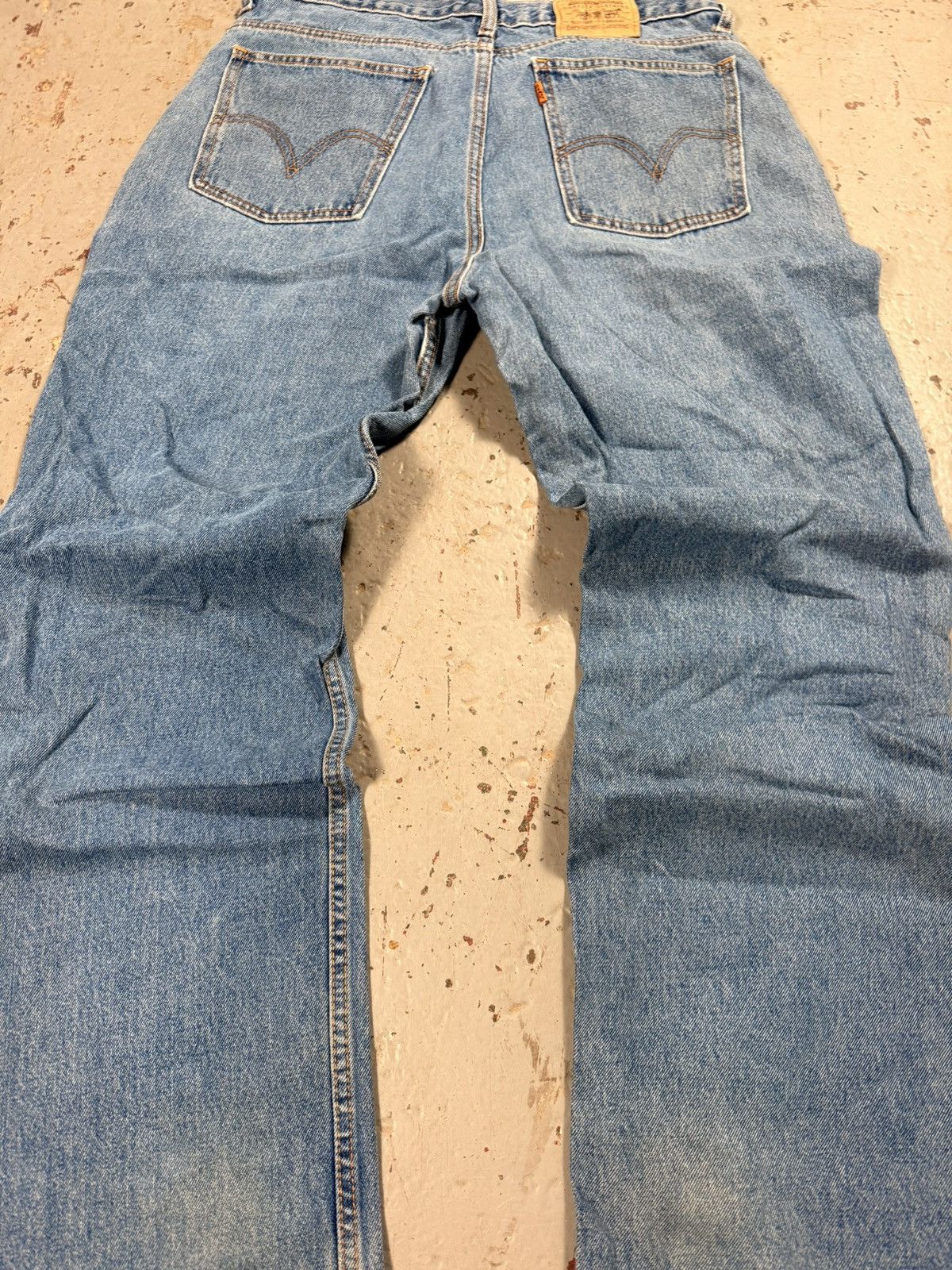 Levi's Vintage 1970s Orange Tag Levis Distressed Denim Size US 32 / EU 48 - 3 Thumbnail