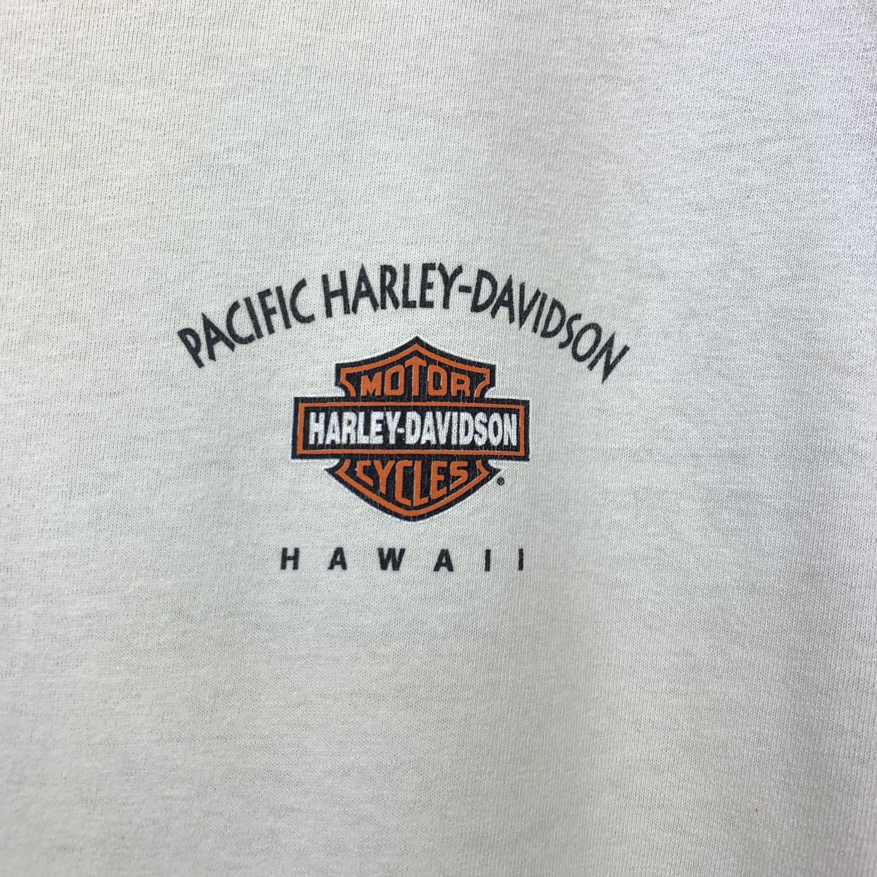 Harley Davidson 90s Vintage PACIFIC HARLEY DAVIDSON T Shirt #1786/07 Size US M / EU 48-50 / 2 - 8 Thumbnail