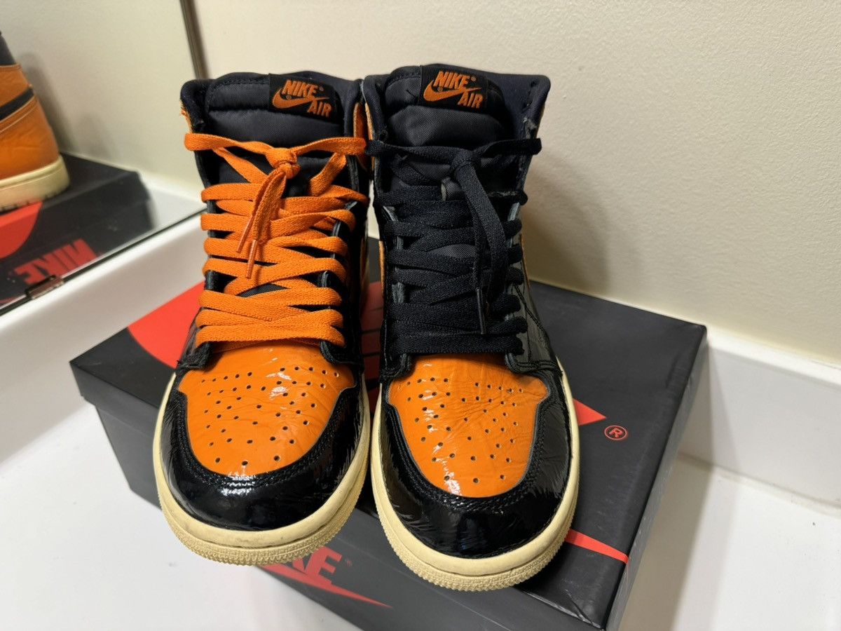 image of Jordan Brand 1 Retro High Shattered Backboard 3.0 Shoes in Orange, Men's (Size 8)