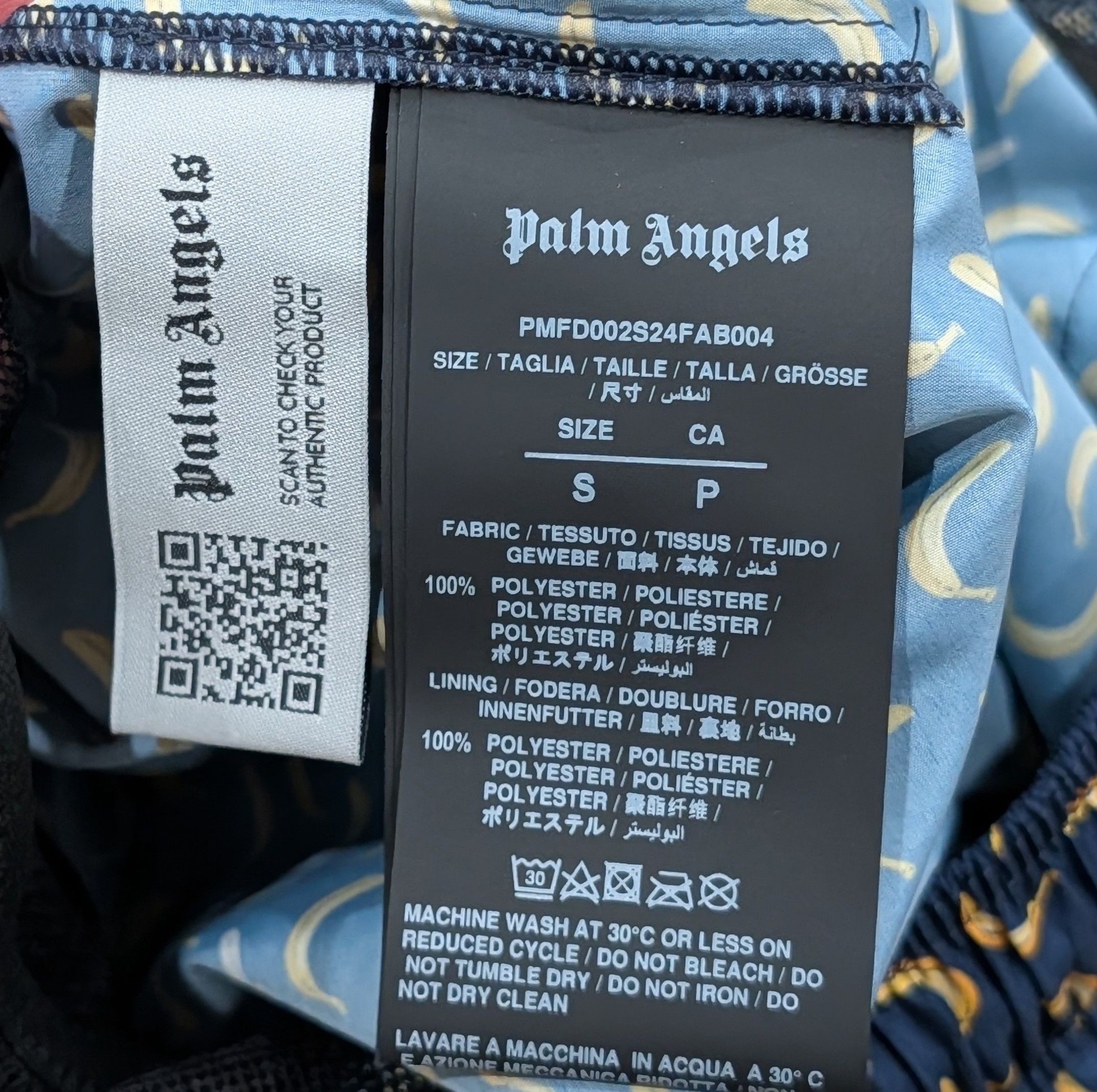 Palm Angels Palm Angels Banana Swim Shorts Trunks Blue/Yellow Small Size US 30 / EU 46 - 6 Thumbnail