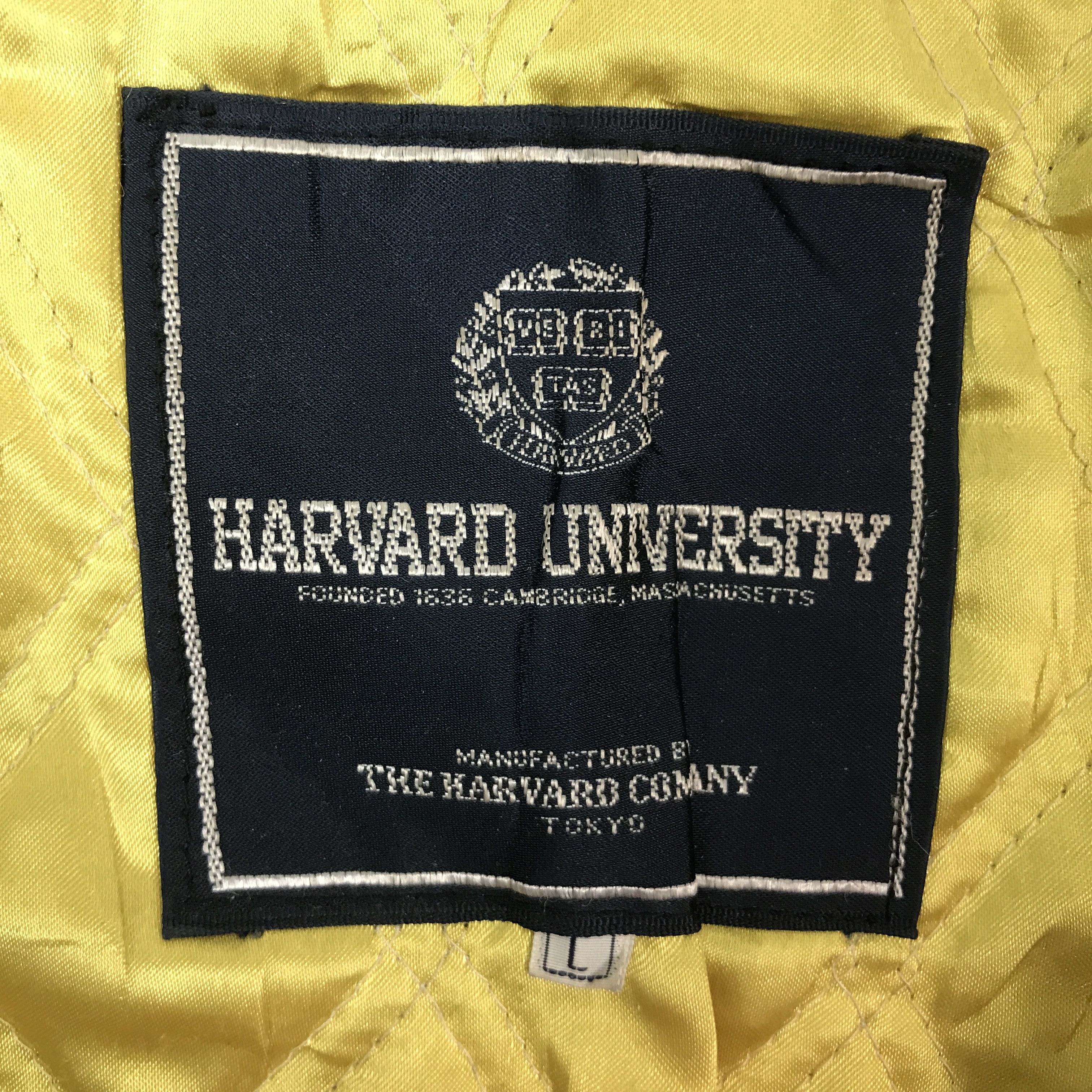 Vintage 2000s Harvard University Varsity jacket leather sleeve Size US L / EU 52-54 / 3 - 10 Thumbnail