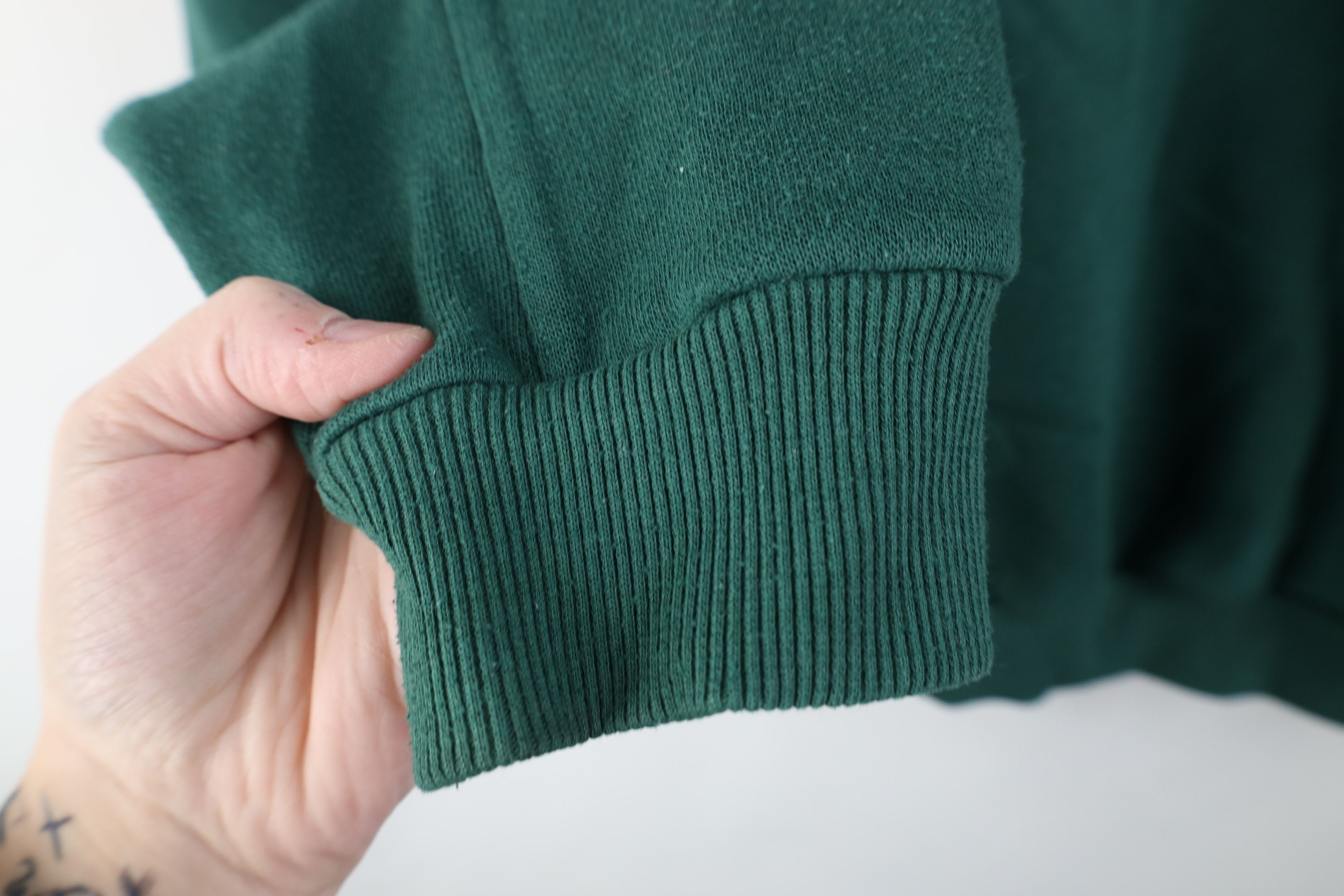 Vintage Vintage 90s Streetwear Geometric Crewneck Sweatshirt Green Size L / US 10 / IT 46 - 9 Thumbnail