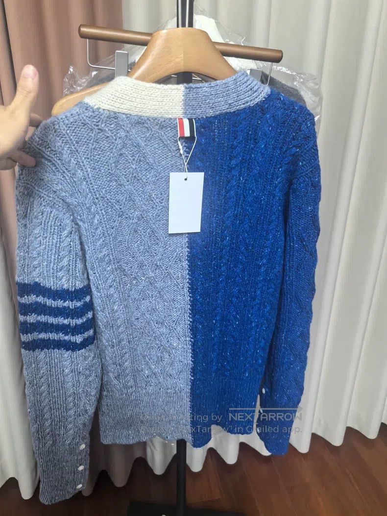 Thom Browne Thom Browne Colorblocked Wool Cardigan Size US L / EU 52-54 / 3 - 5 Thumbnail