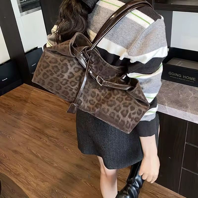 Other Leopard Retro Style PU Leather Tote Shoulder Bag Size ONE SIZE - 2 Thumbnail