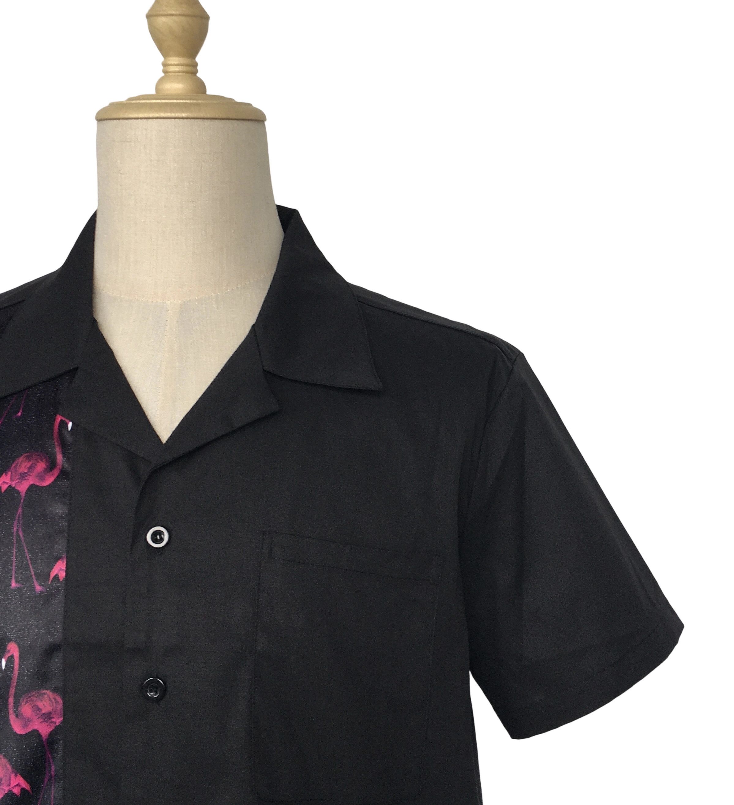 Other Black Casual Bowling Shirts Flamingo Panel Vintage Style Size US L / EU 52-54 / 3 - 6 Thumbnail