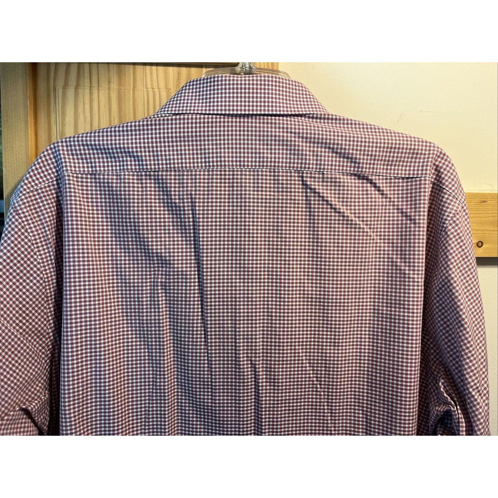 Calvin Klein Calvin Klein Men’s 17.5 34/35 Red Check Button Cotton Shirt Size US XL / EU 56 / 4 - 11 Thumbnail