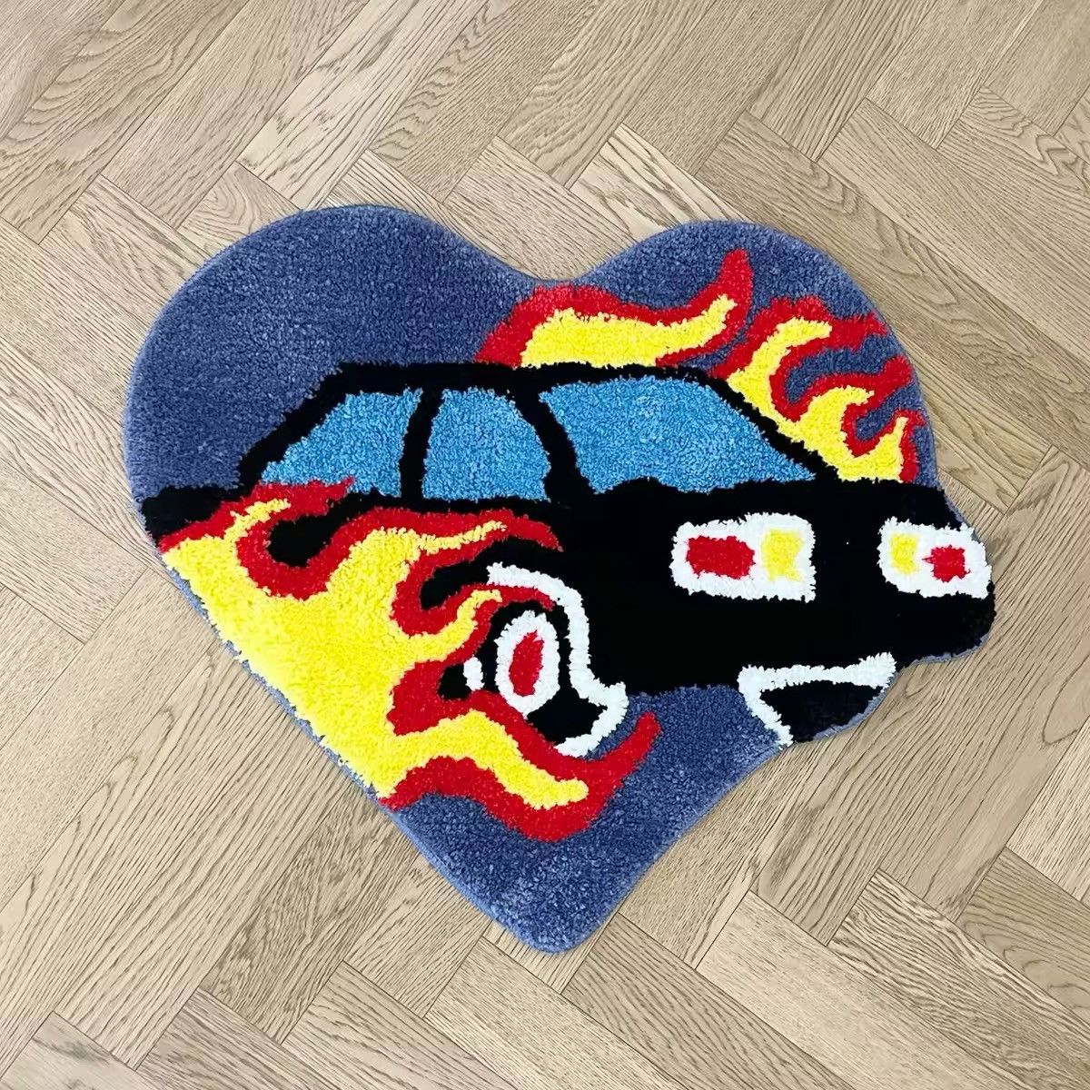 Other Design Custom Fire Car Rug Carpet Size ONE SIZE - 4 Thumbnail