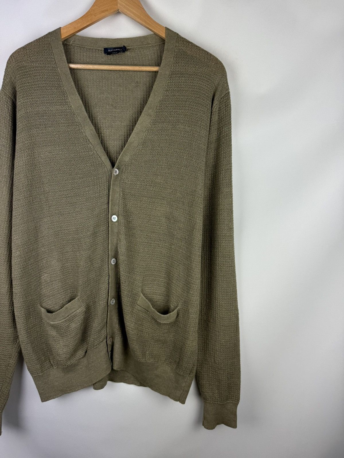Suitsupply Suitsupply Men’s Linen Button Front Knitted Cardigan Sweater Size US XL / EU 56 / 4 - 3 Thumbnail