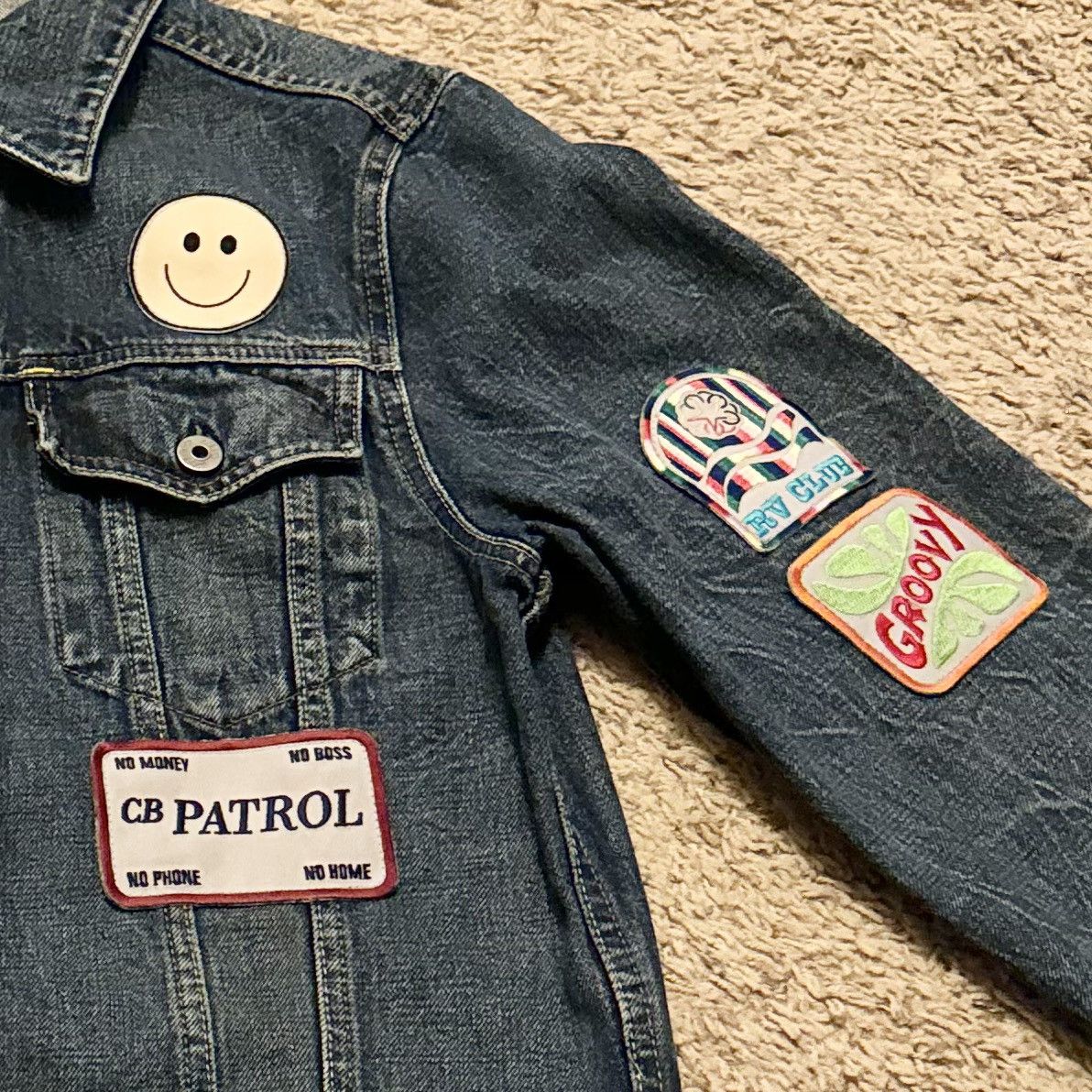 Gap × Vintage VINTAGE GAP PATCHWORK DENIM JACKET! Size US M / EU 48-50 / 2 - 5 Thumbnail