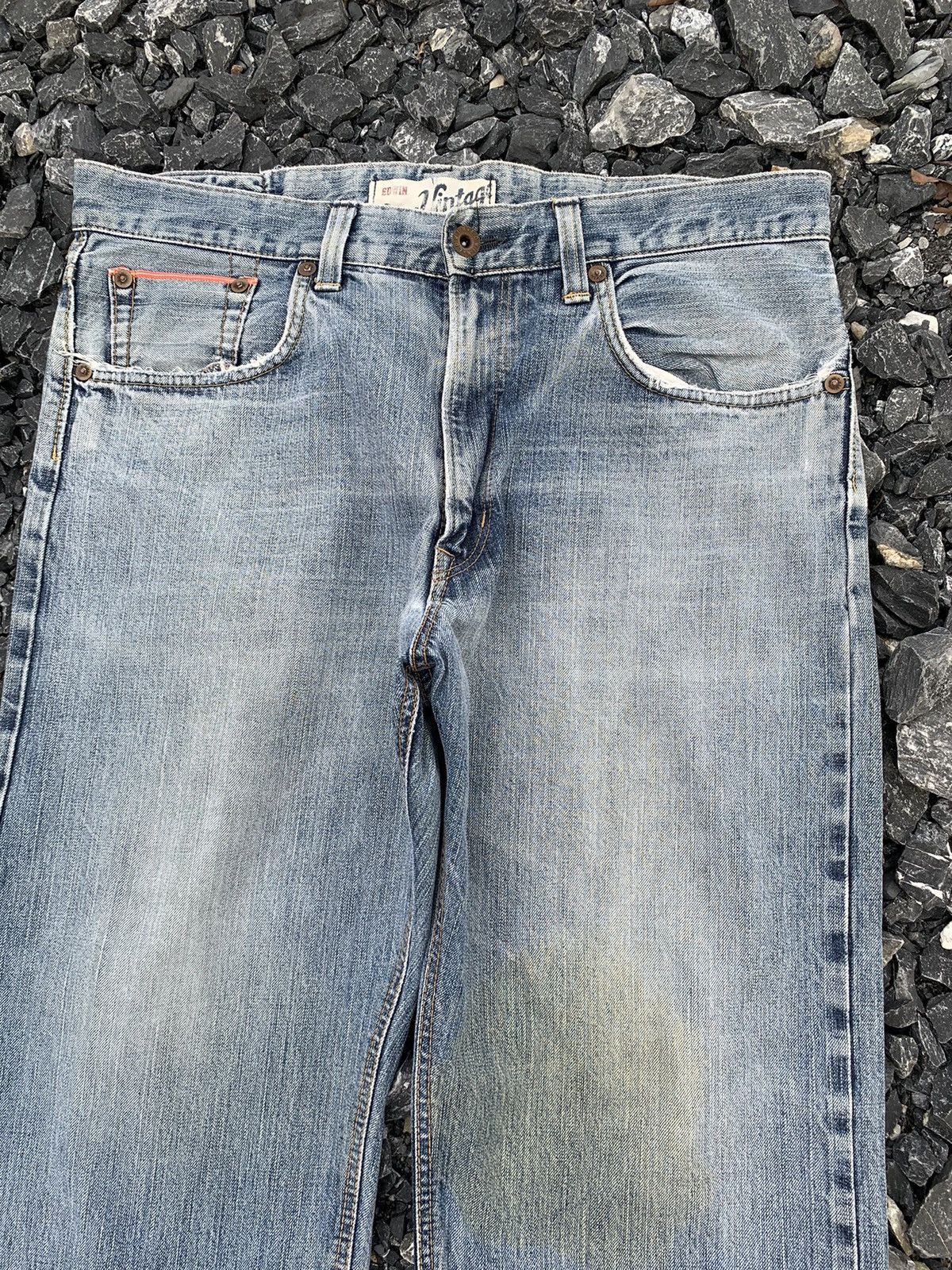Other VINTAGE EDWIN 505V SELVEDGE FADED JAPANESE DISTRESSED DENIM Size US 38 / EU 54 - 7 Thumbnail