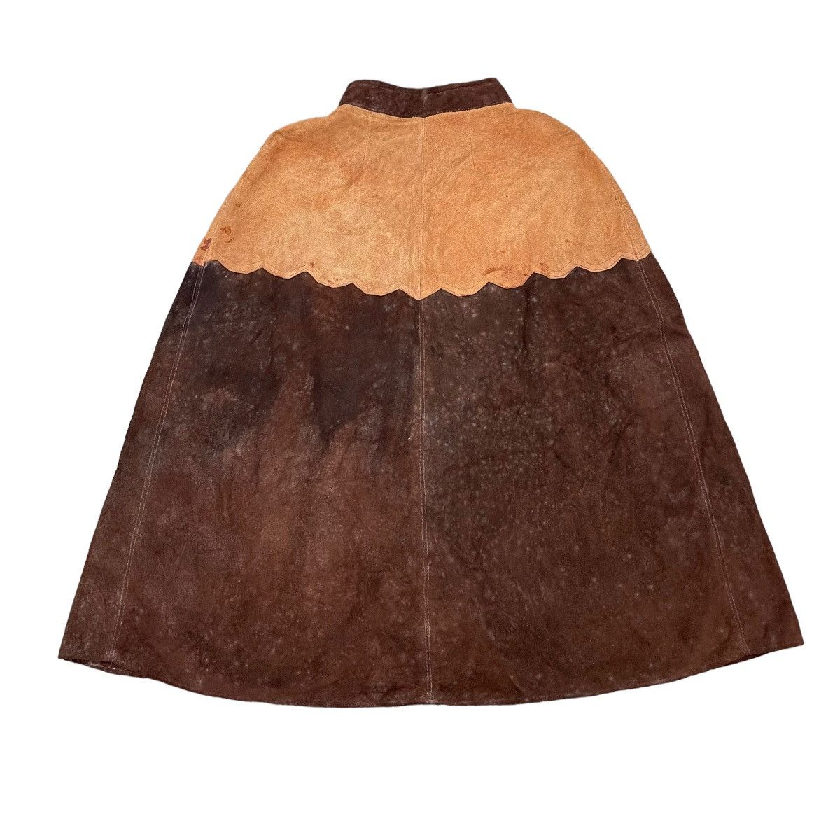 Native × Vintage RARE Vintage Genuine Leather Zipper Poncho Size L / US 10 / IT 46 - 10 Thumbnail