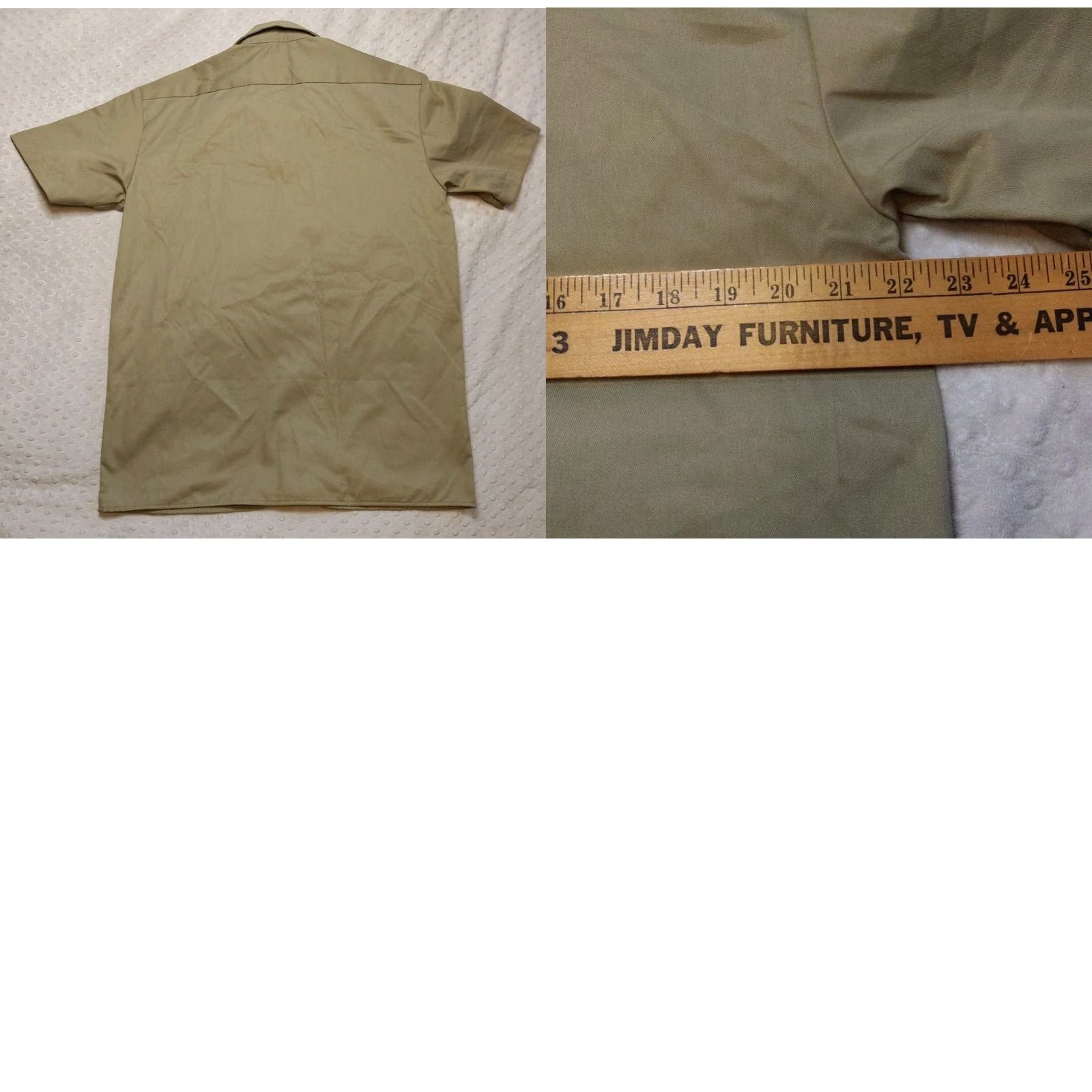 Dickies Dickies Shirt Mens Short Sleeve Button-Up 2XL Khaki Beige Jim Beam Honey NWT Vintage Size US XXL / EU 58 / 5 - 9 Thumbnail