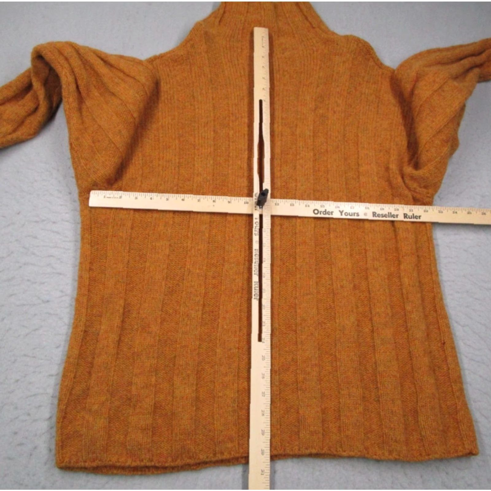 Vintage VINTAGE Varcity Sweater XL Brown Cable Knit Wool Turtleneck Pullover 90s Mens Size US XL / EU 56 / 4 - 7 Thumbnail
