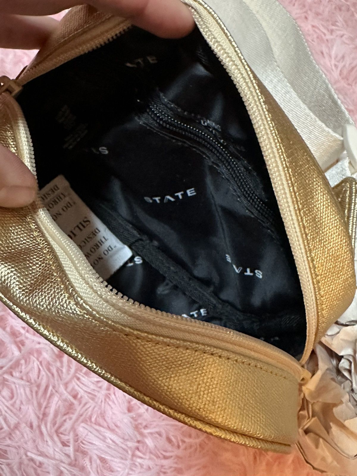 Other NWT State Crosby Gold Metallic Crossbody Bag Womens Fanny Size ONE SIZE - 6 Thumbnail