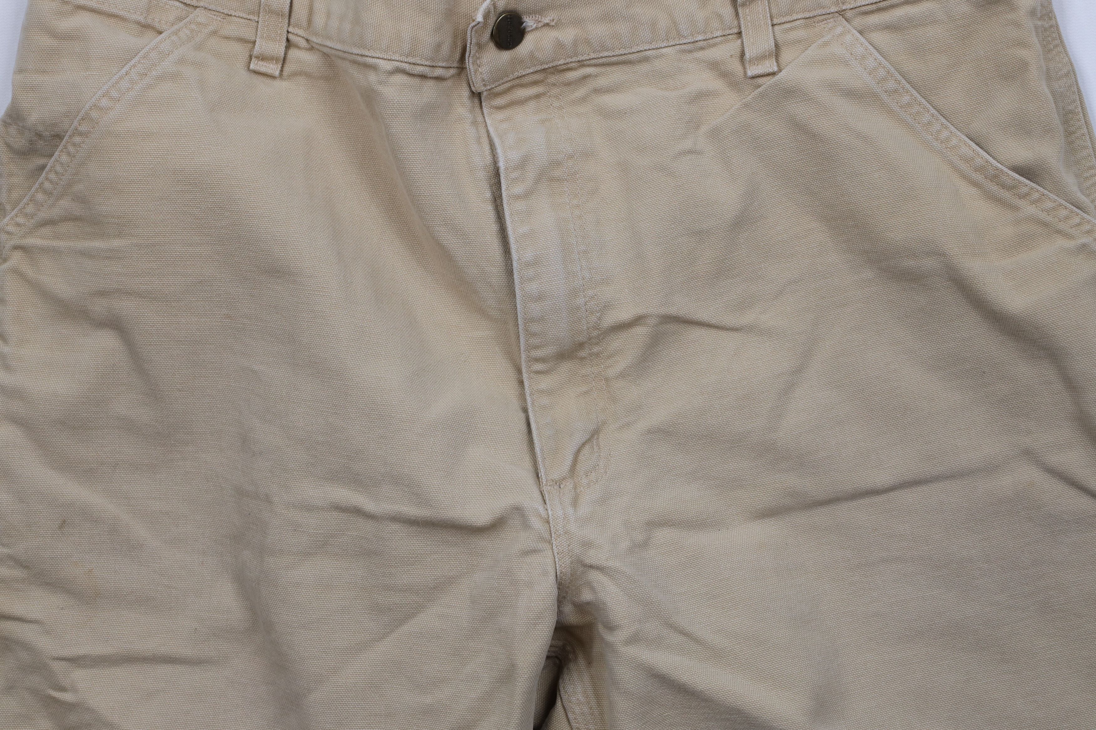 Carhartt × Vintage Vintage Y2K 2001 Carhartt Above Knee Canvas Shorts Beige Size US 36 / EU 52 - 3 Thumbnail