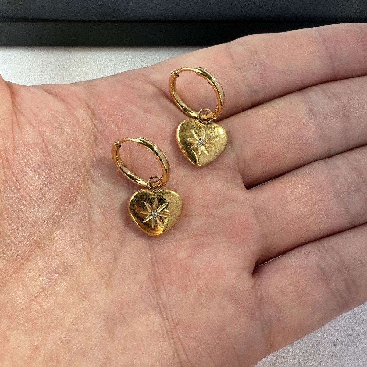 Other Love Heart Dangle Drop Earrings for Women Size ONE SIZE - 4 Thumbnail
