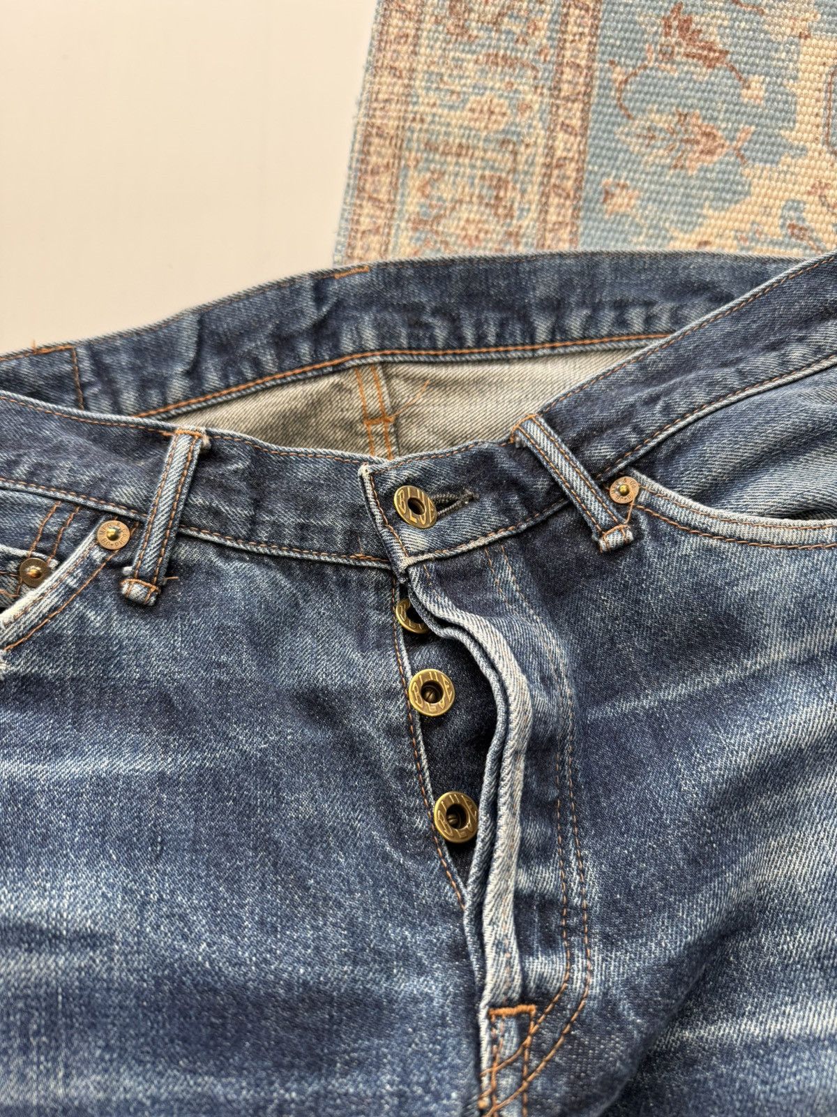 Japan Blue Japan 🇯🇵 Blue Cote d’Ivoire Cotton Selvedge Jeans Denim Pants Size US 32 / EU 48 - 9 Thumbnail