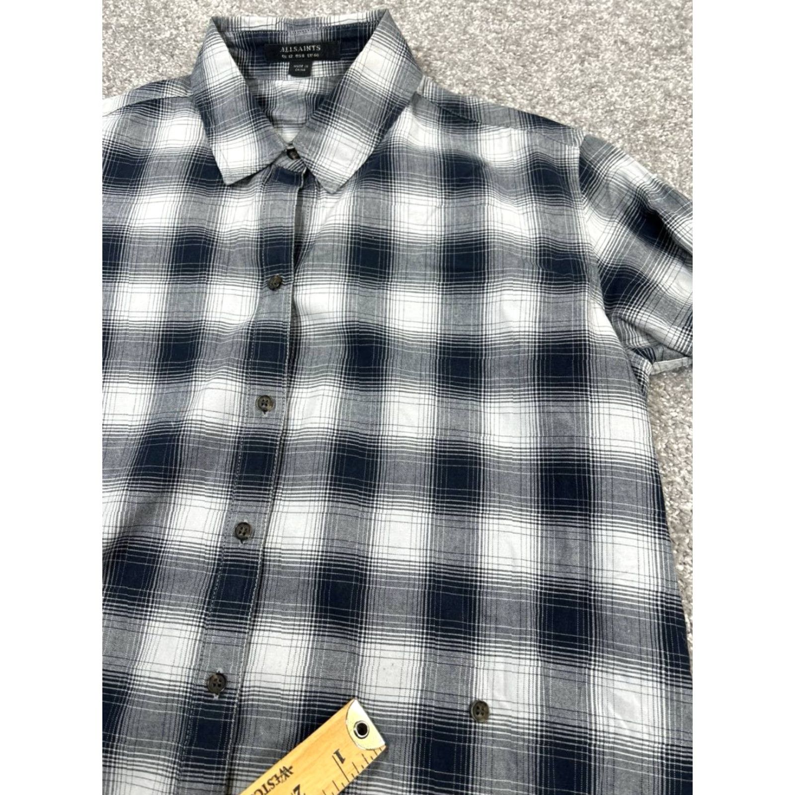 Allsaints Allsaints Shirt Dress Womens 8 Black Cotton Button Up Shirt Dress Women Size 8 Casual Spring Summer Vintage No (if needed) Size M / US 6-8 / IT 42-44 - 5 Thumbnail