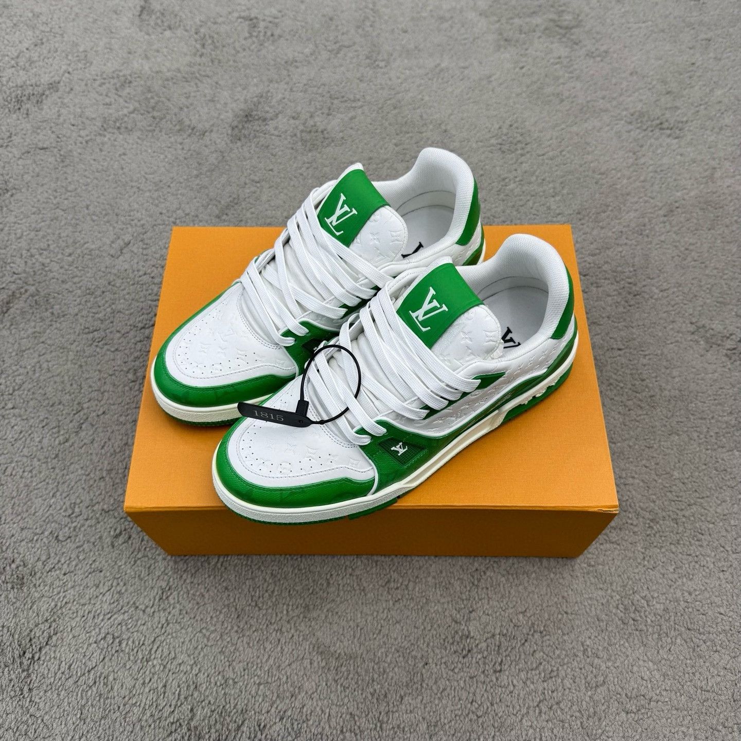 Louis Vuitton Louis Vuitton Monogram Embossed White Green Trainer Size US 8.5 / EU 41-42 - 1 Thumbnail